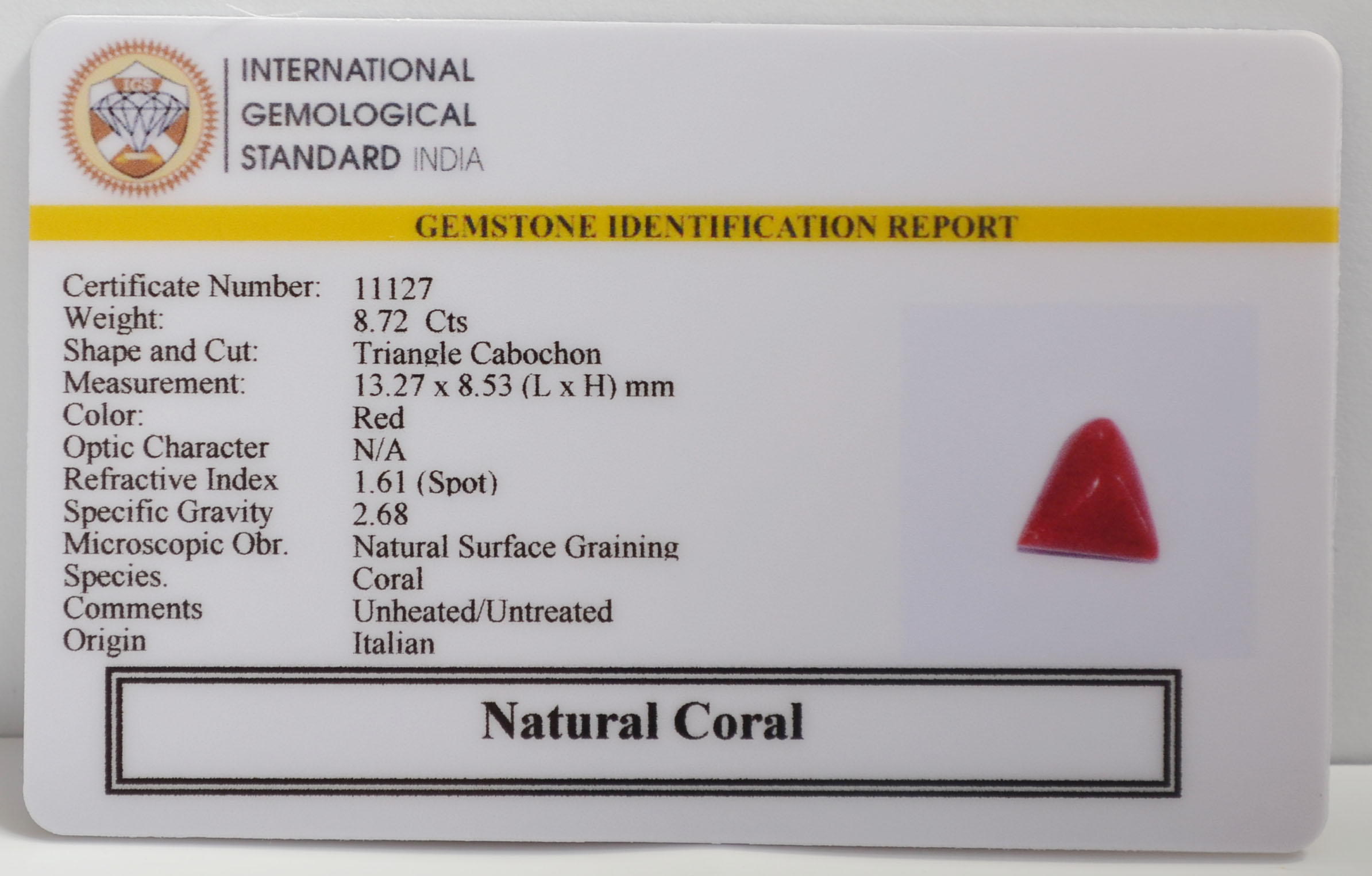 CRL6357 2 CORAL 8.72 Ct.