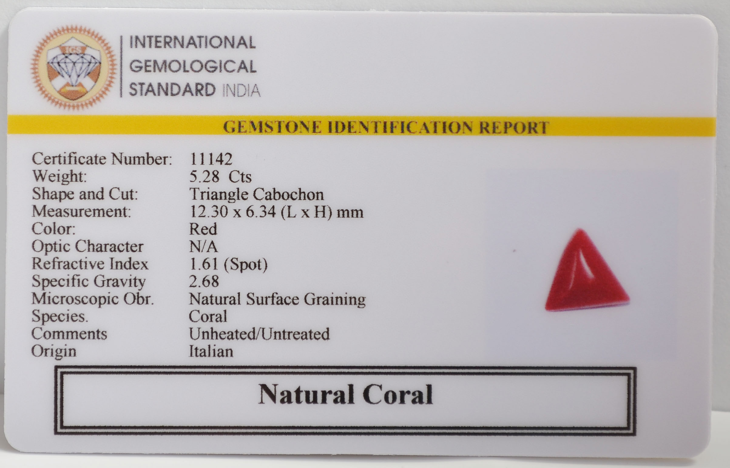 CRL6366 2 CORAL 5.28 Ct.