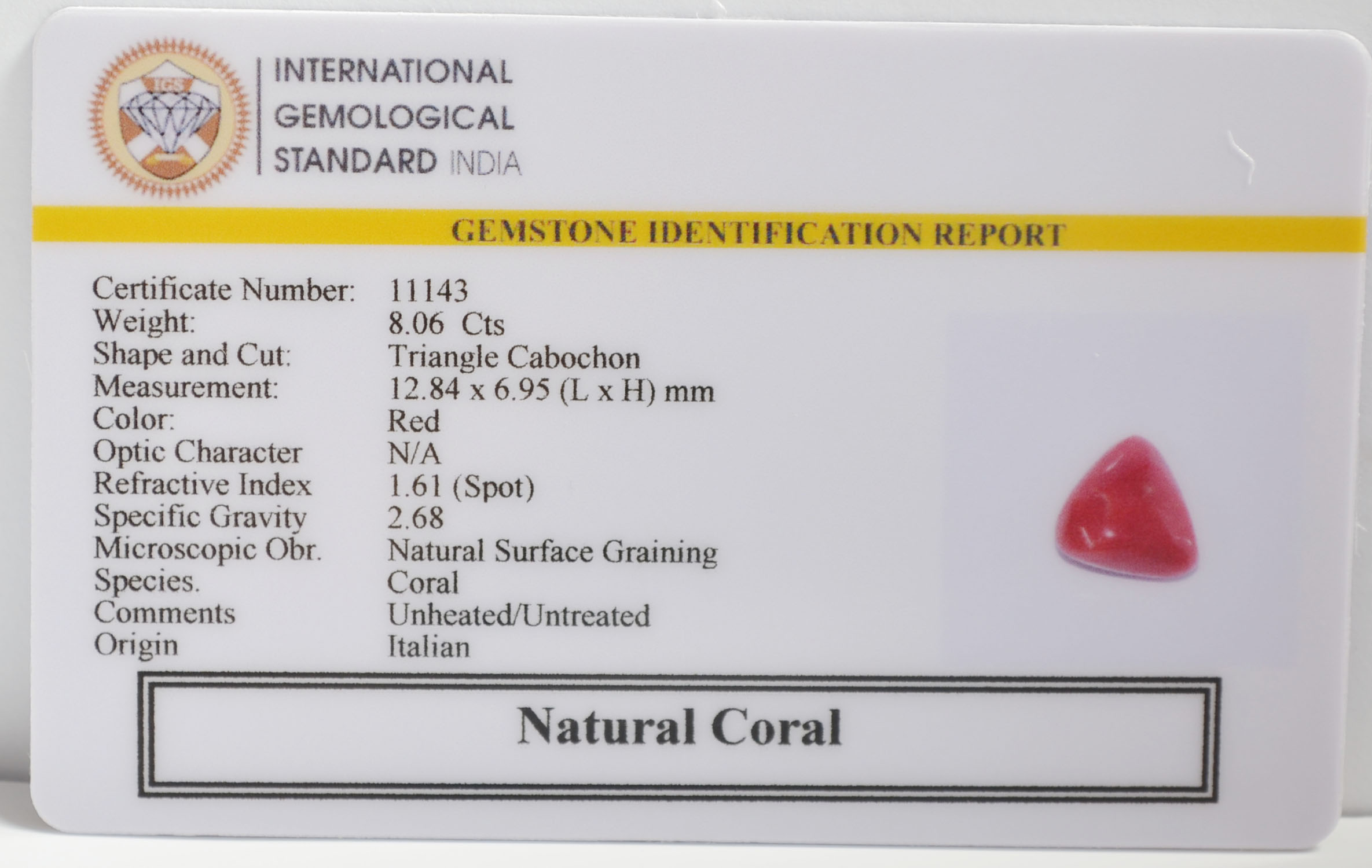 CRL6367 2 CORAL 8.06 Ct.