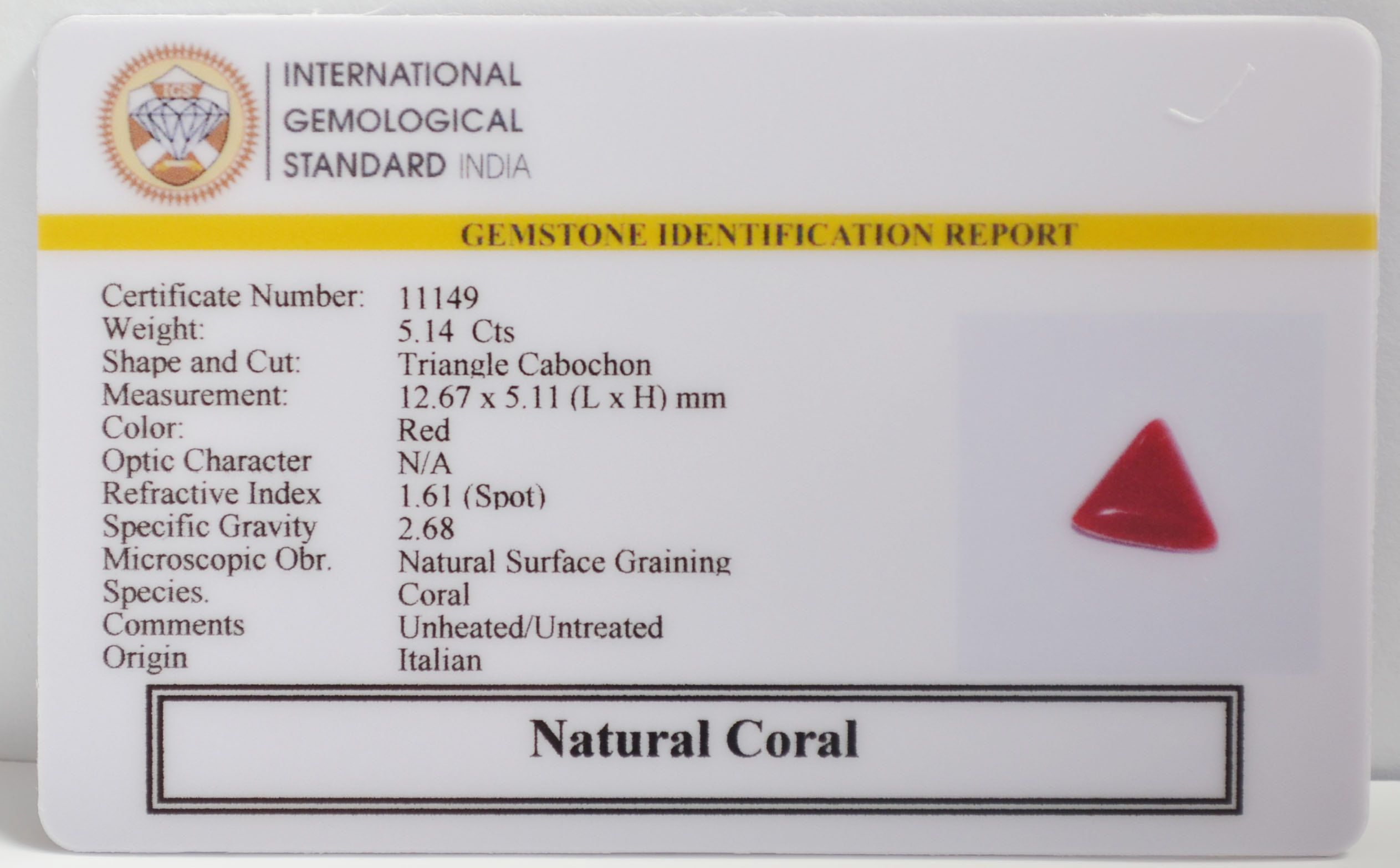 CRL6373 2 CORAL 5.14 Ct.