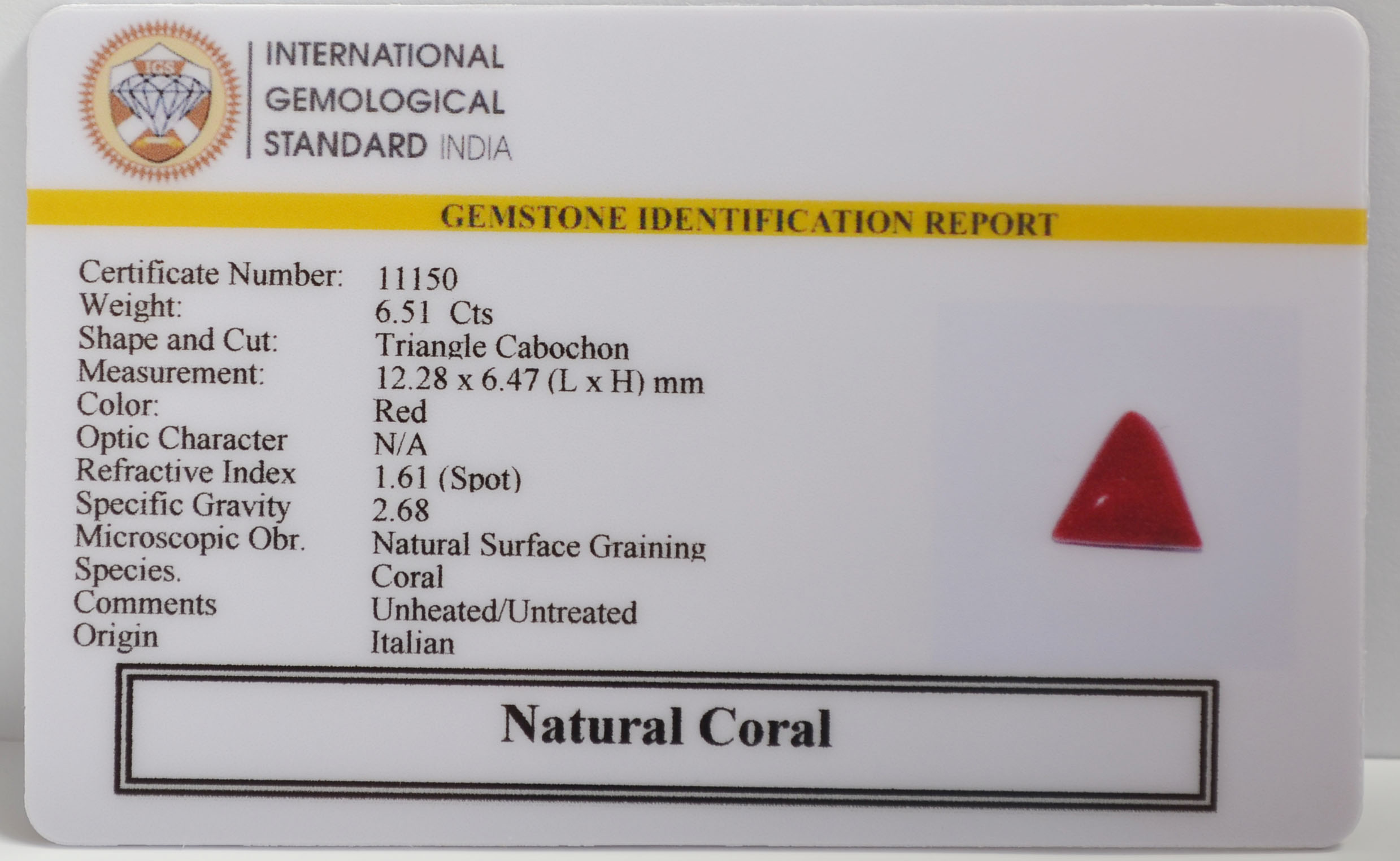 CRL6374 2 CORAL 6.51 Ct.