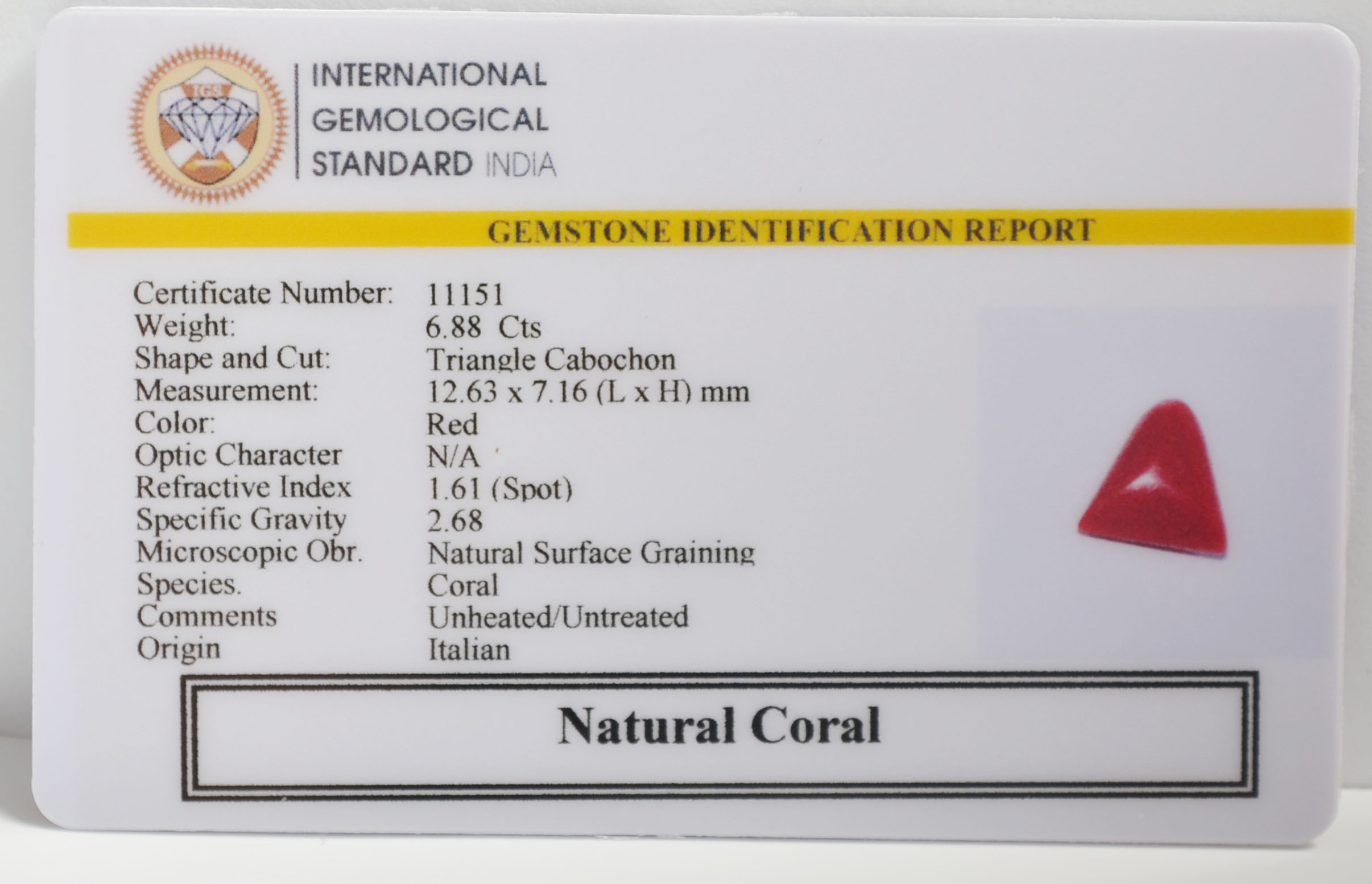 CRL6375 2 CORAL 6.88 Ct.