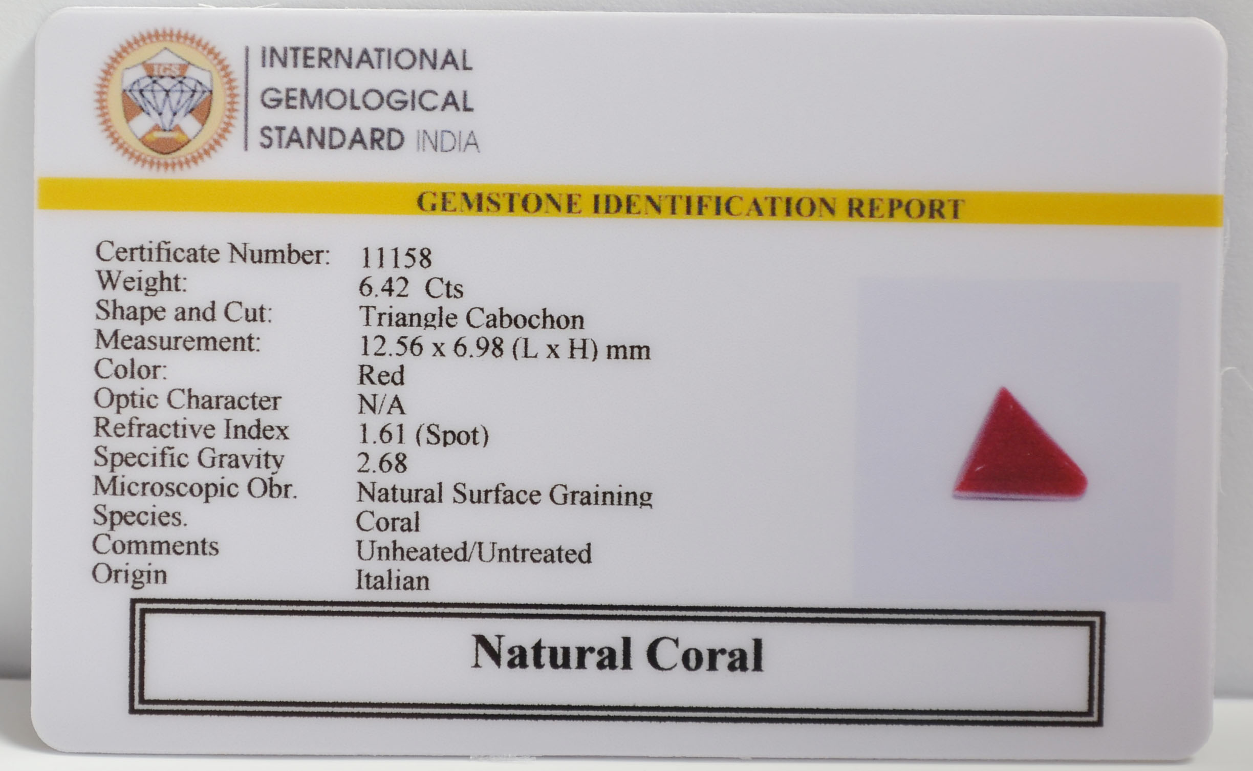 CRL6380 2 CORAL 6.42 Ct.