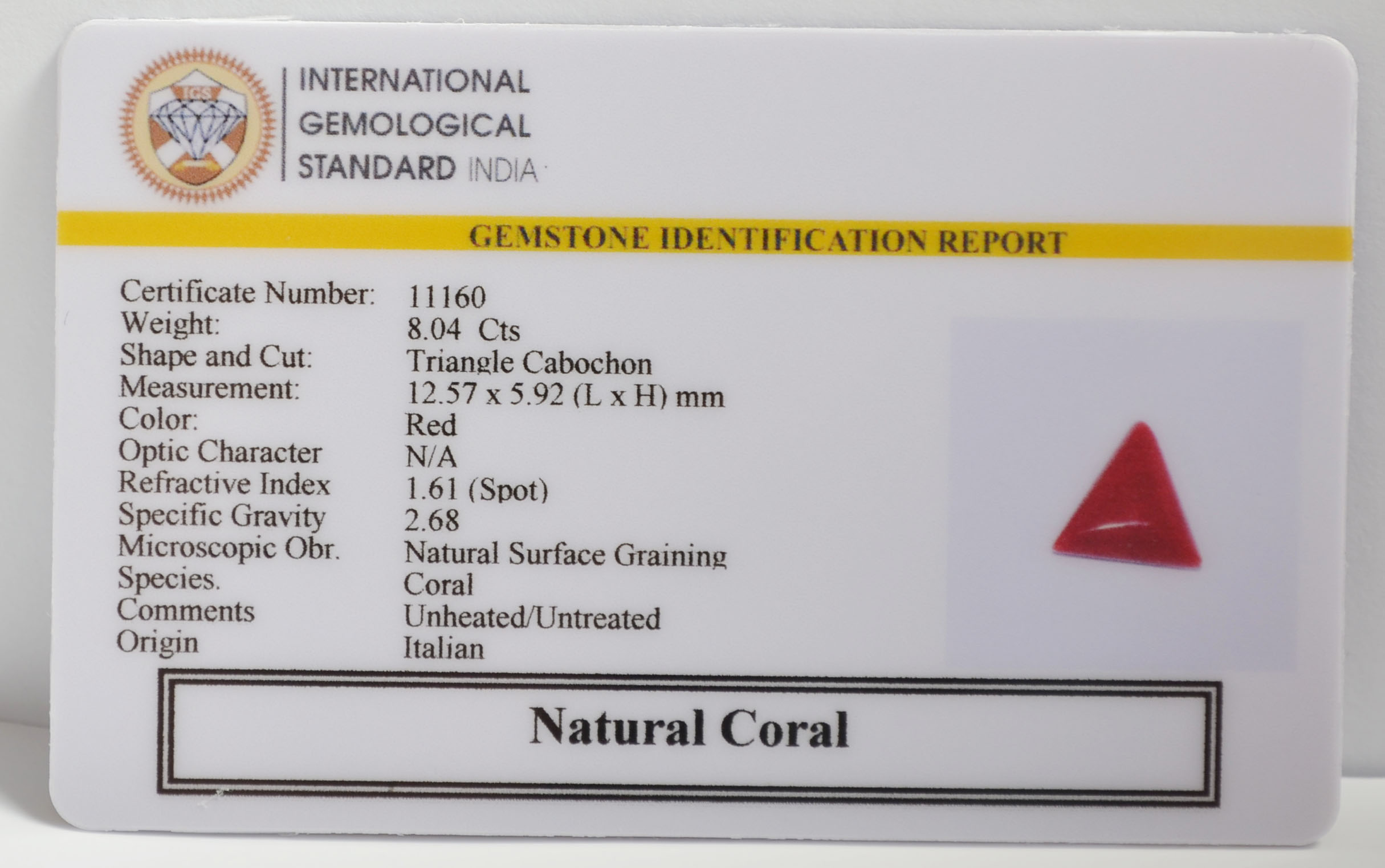 CRL6382 2 CORAL 8.04 Ct.