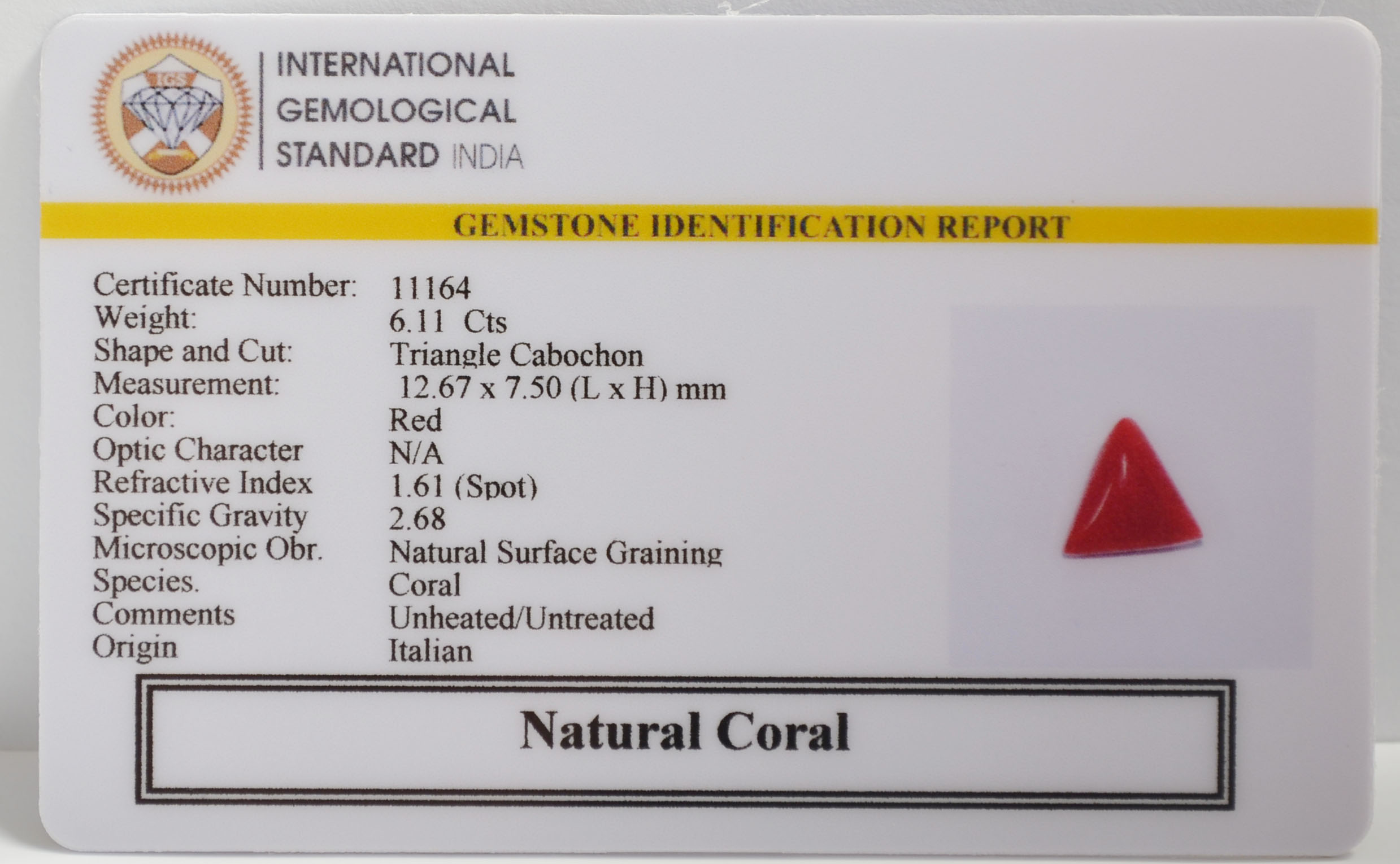 CRL6385 2 CORAL 6.11 Ct.