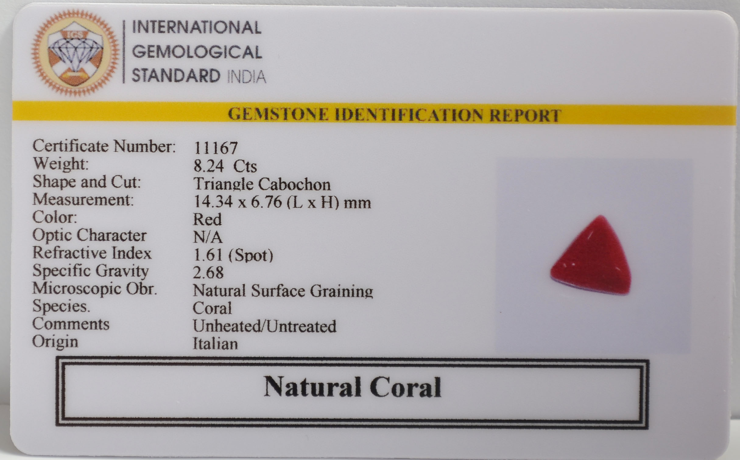 CRL6388 2 CORAL 8.24 Ct.