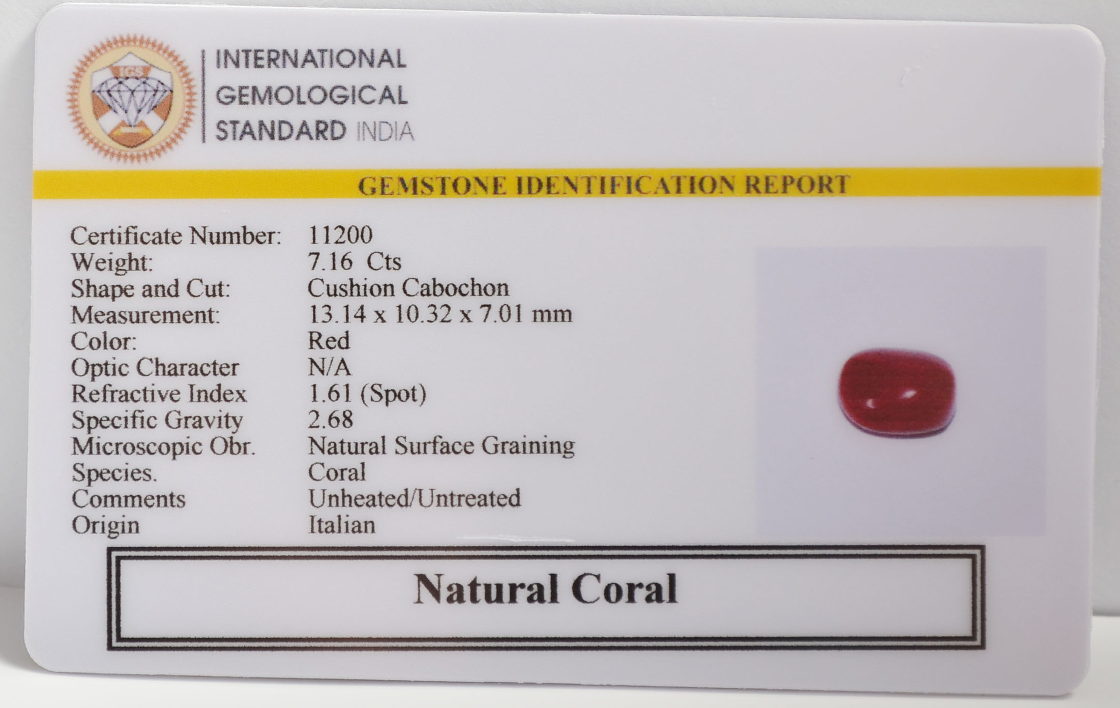 CRL6398 2 CORAL 7.16 Ct.