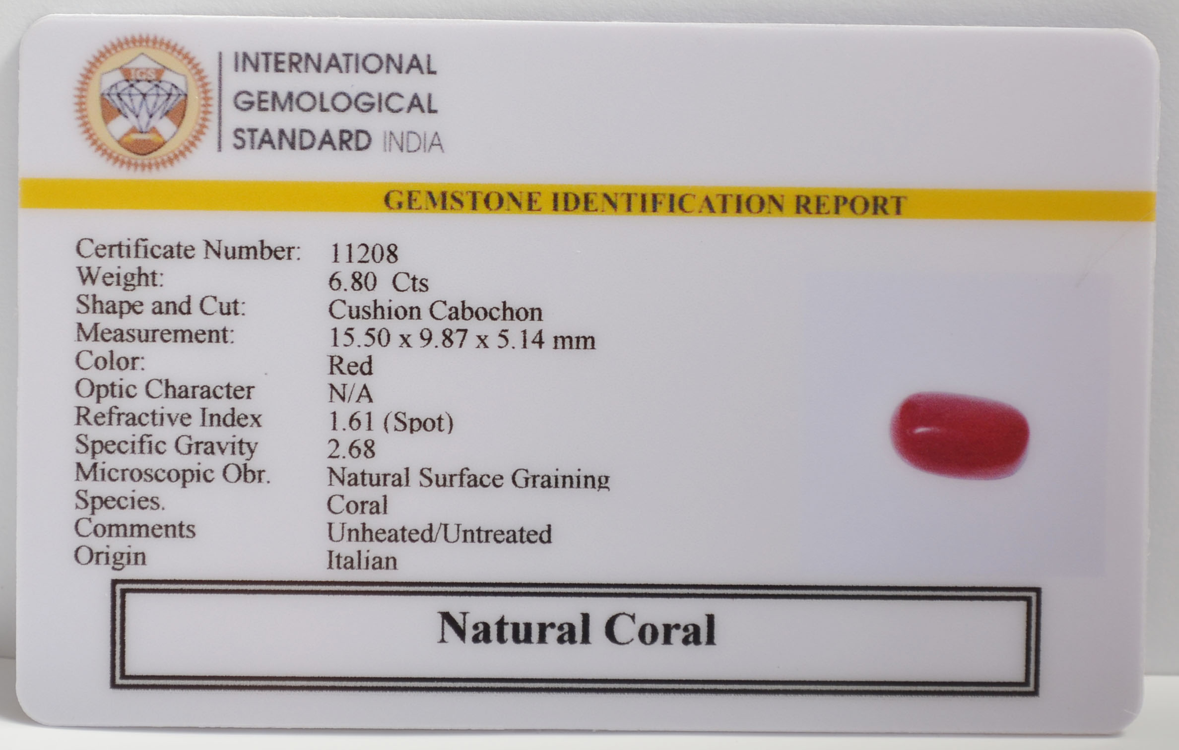 CRL6403 2 CORAL 6.8 Ct.