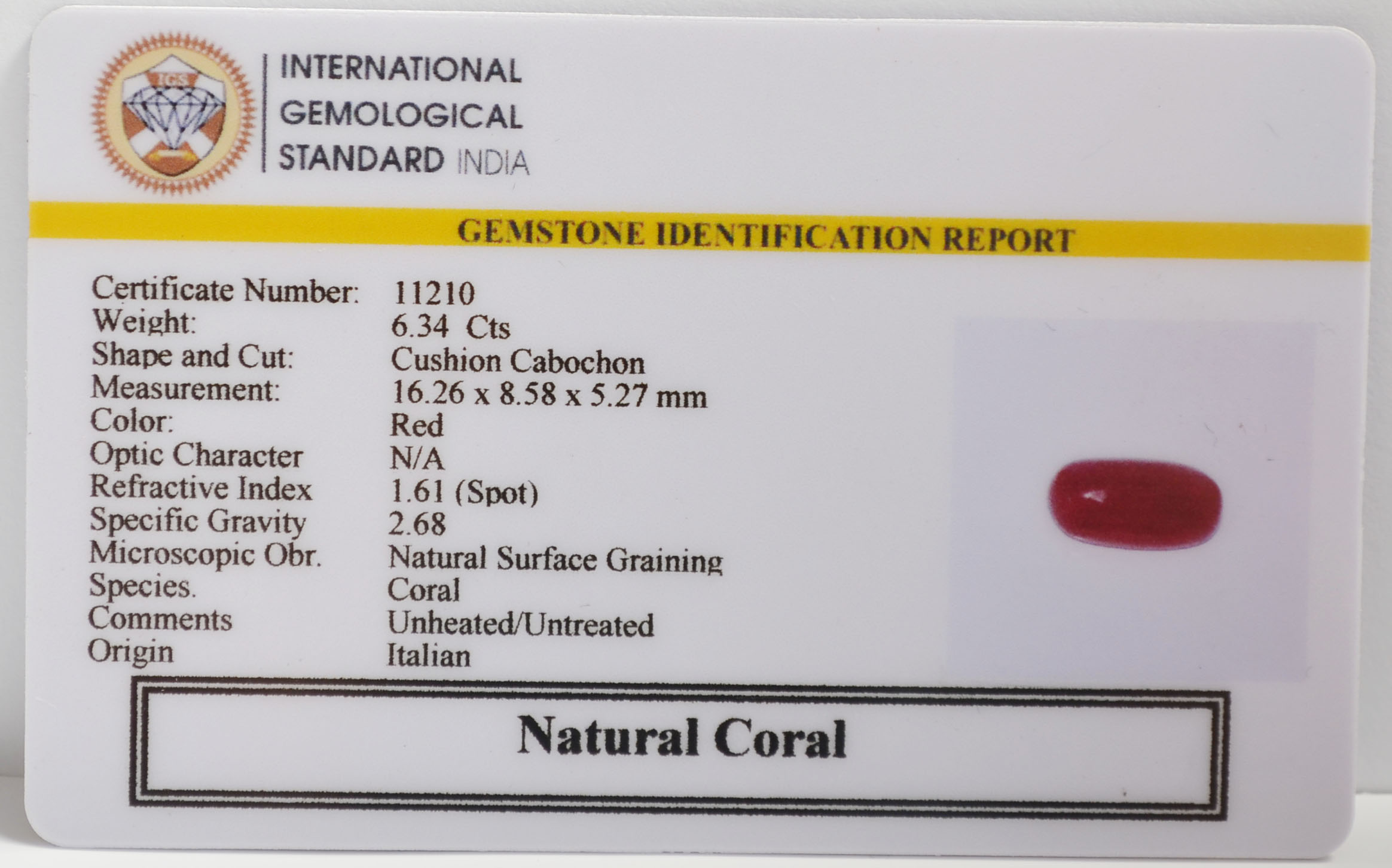 CRL6405 2 CORAL 6.34 Ct.