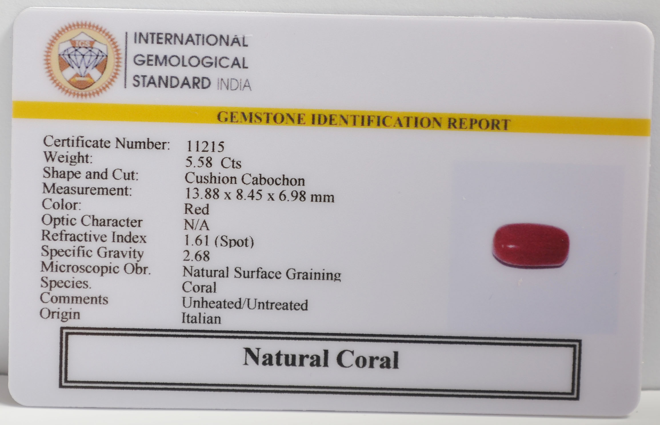 CRL6408 2 CORAL 5.58 Ct.