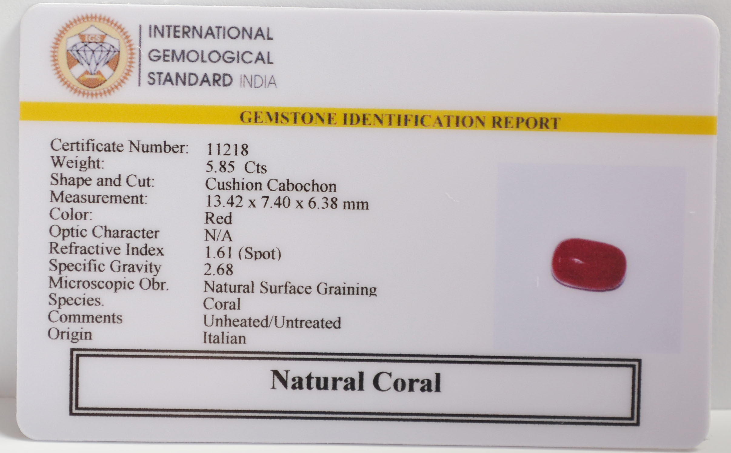 CRL6411 2 CORAL 5.85 Ct.