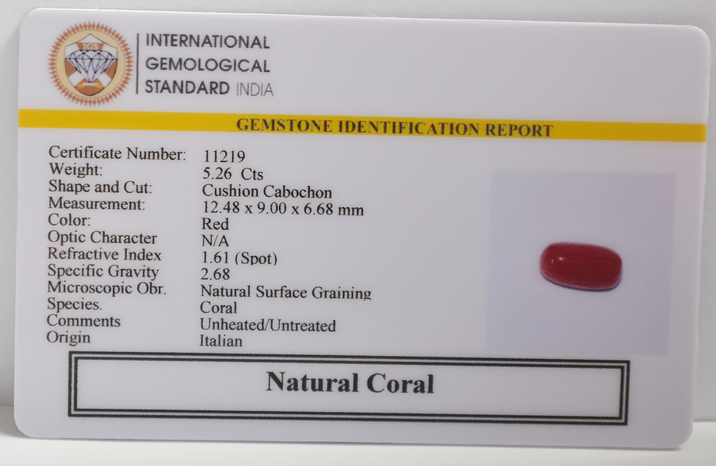 CRL6412 2 CORAL 5.26 Ct.