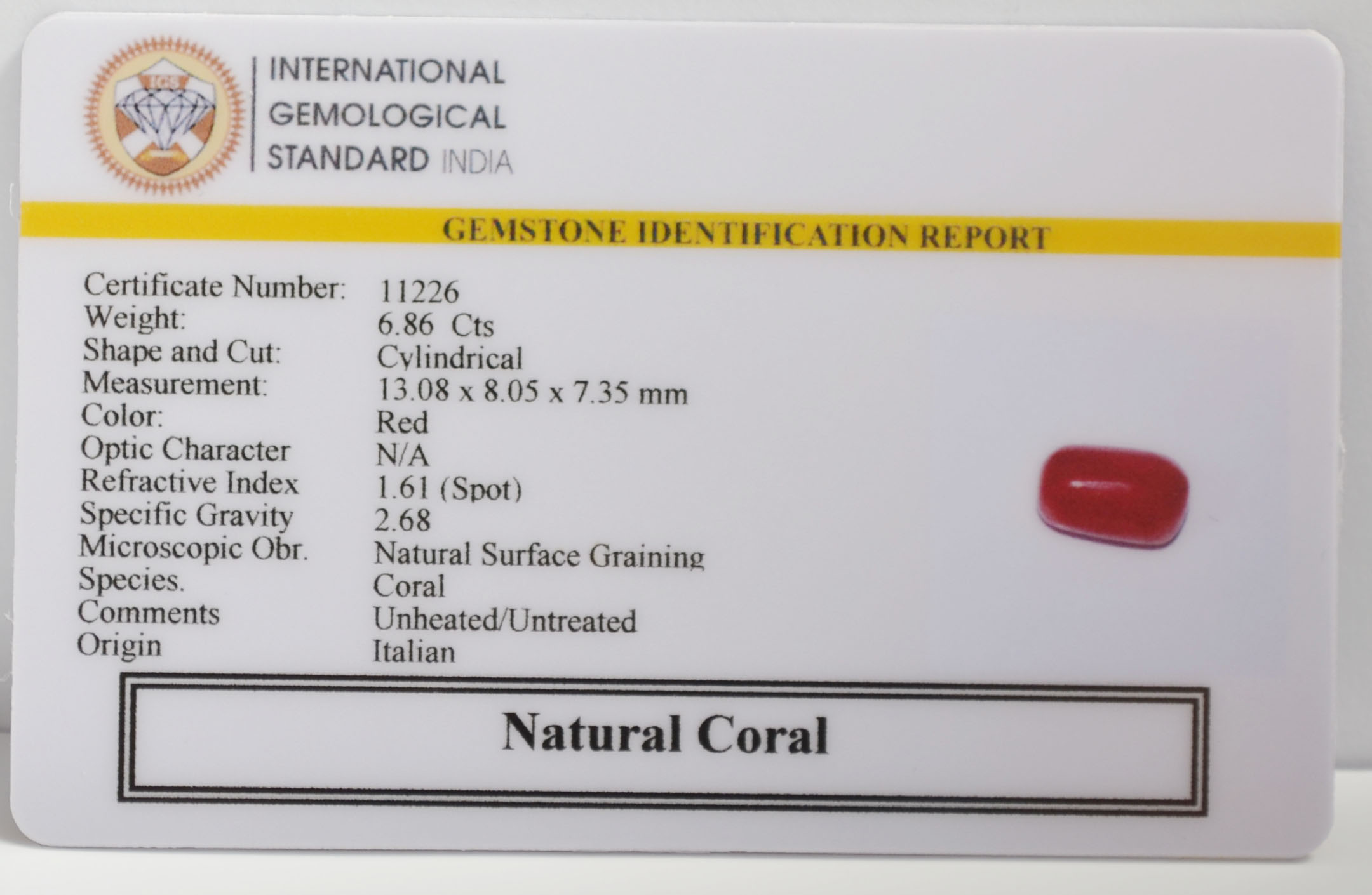 CORAL 6.86 Ct. 3 CRL6417 2 CORAL 6.86 Ct.