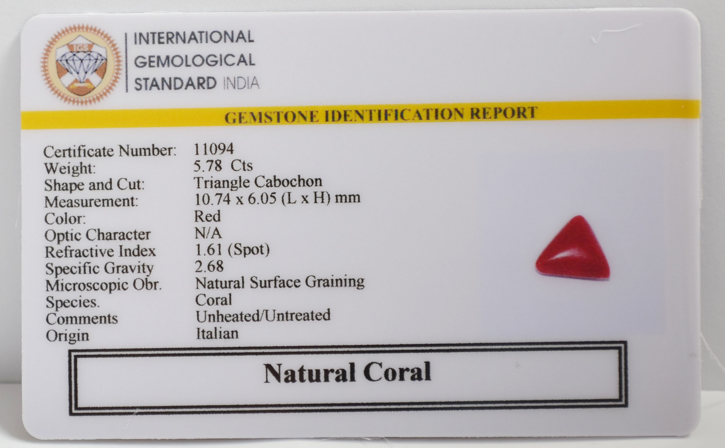 CRLG6290 2 CORAL 5.78 Ct.