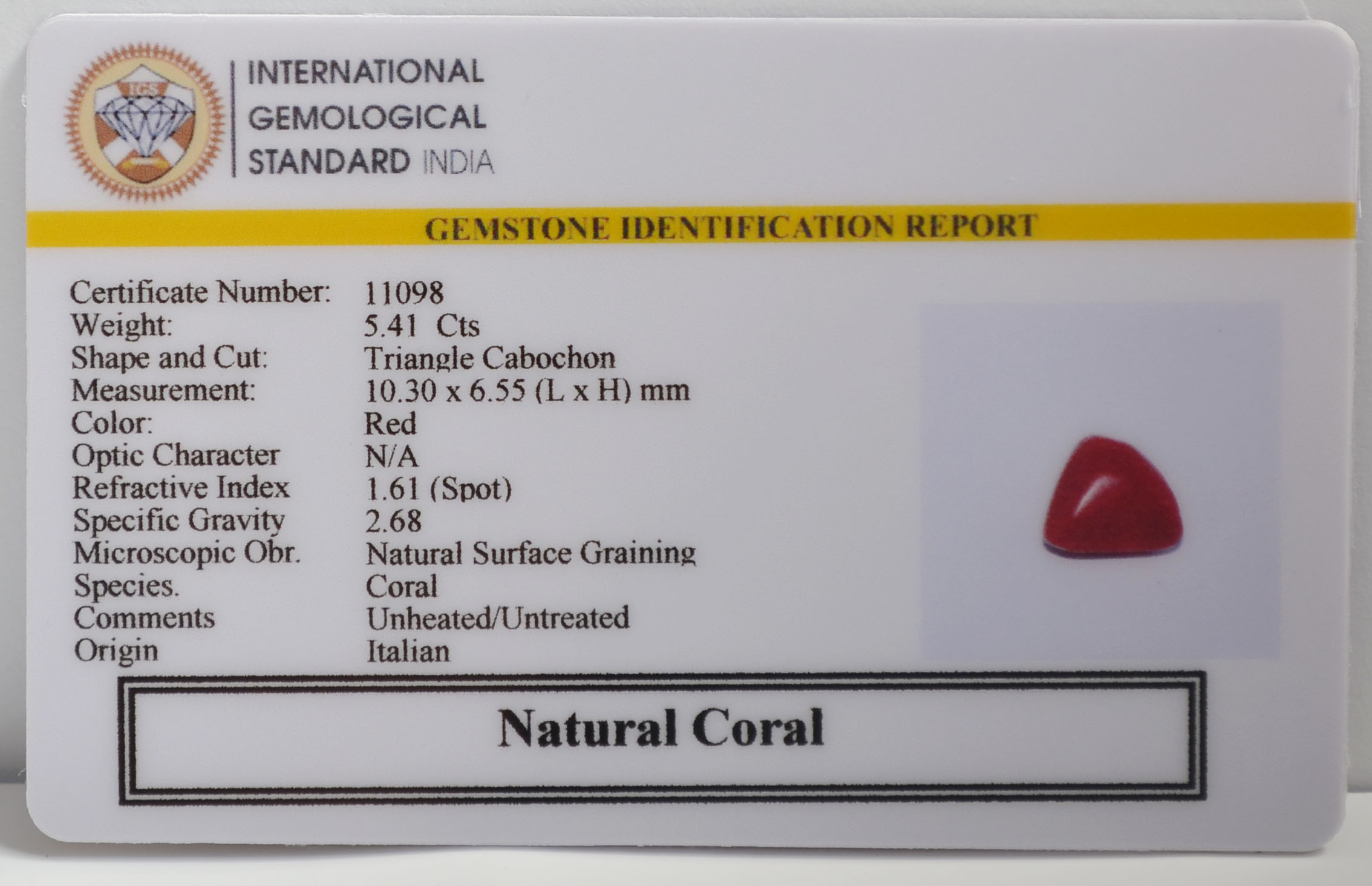 CRLG6292 2 CORAL 5.41 Ct.