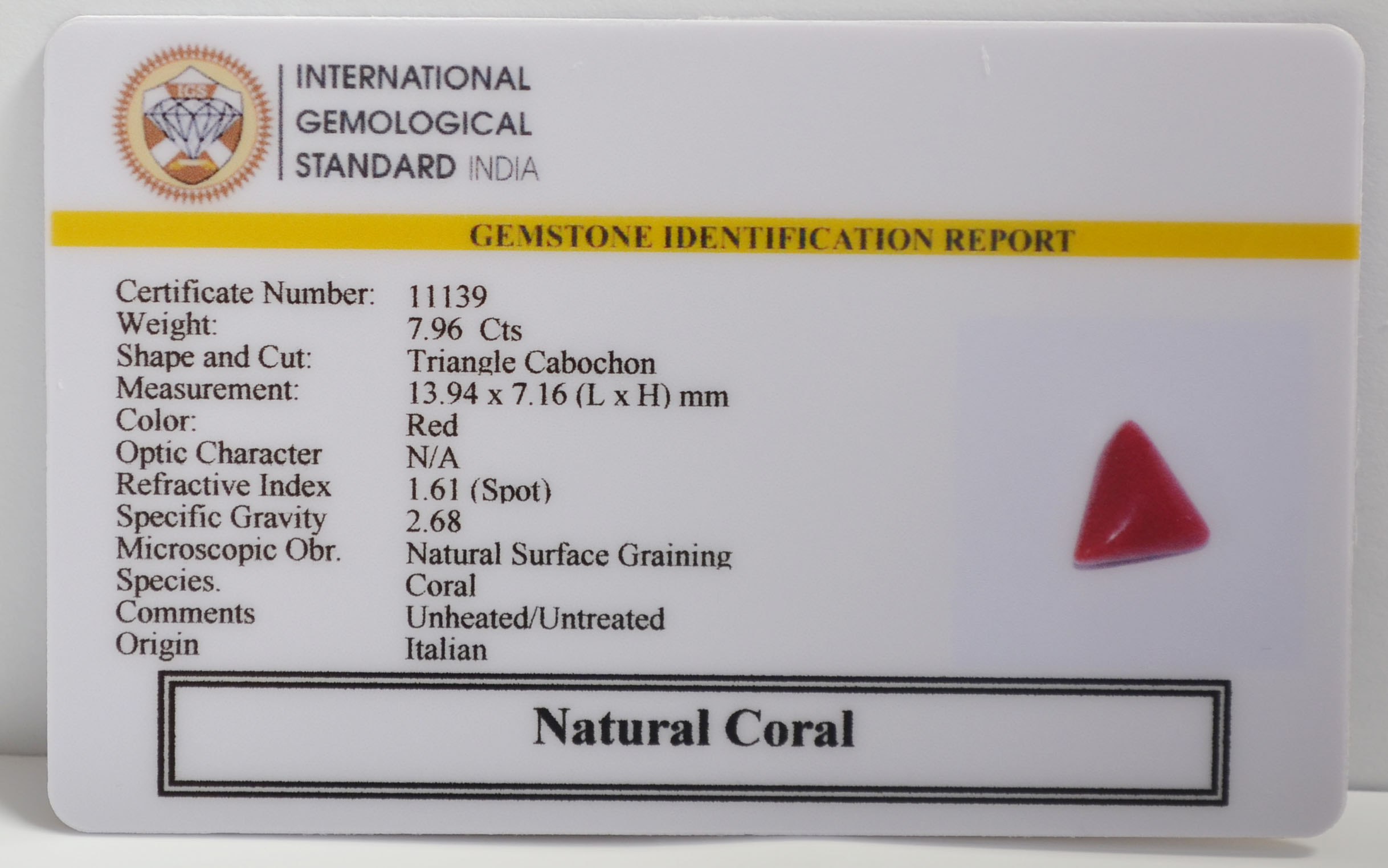 CRLG6300 2 CORAL 7.96 Ct.