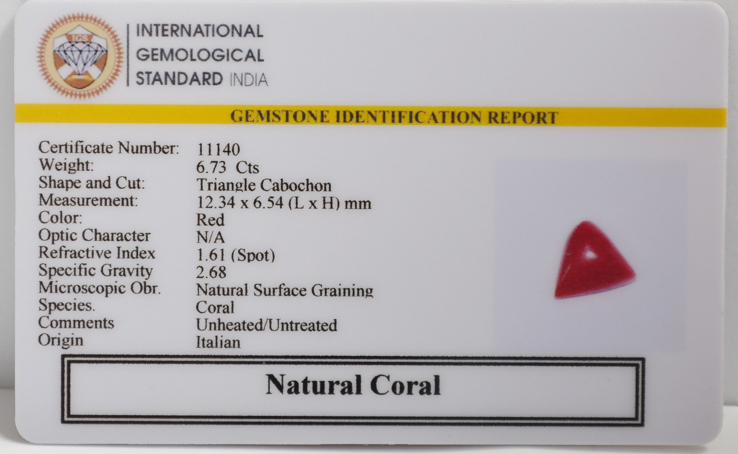 CRLG6301 2 CORAL 6.73 Ct.