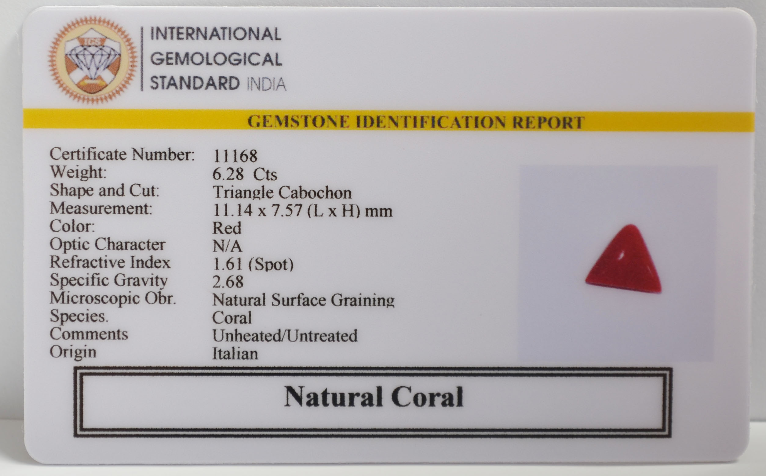 CRLG6305 2 CORAL 6.28 Ct.
