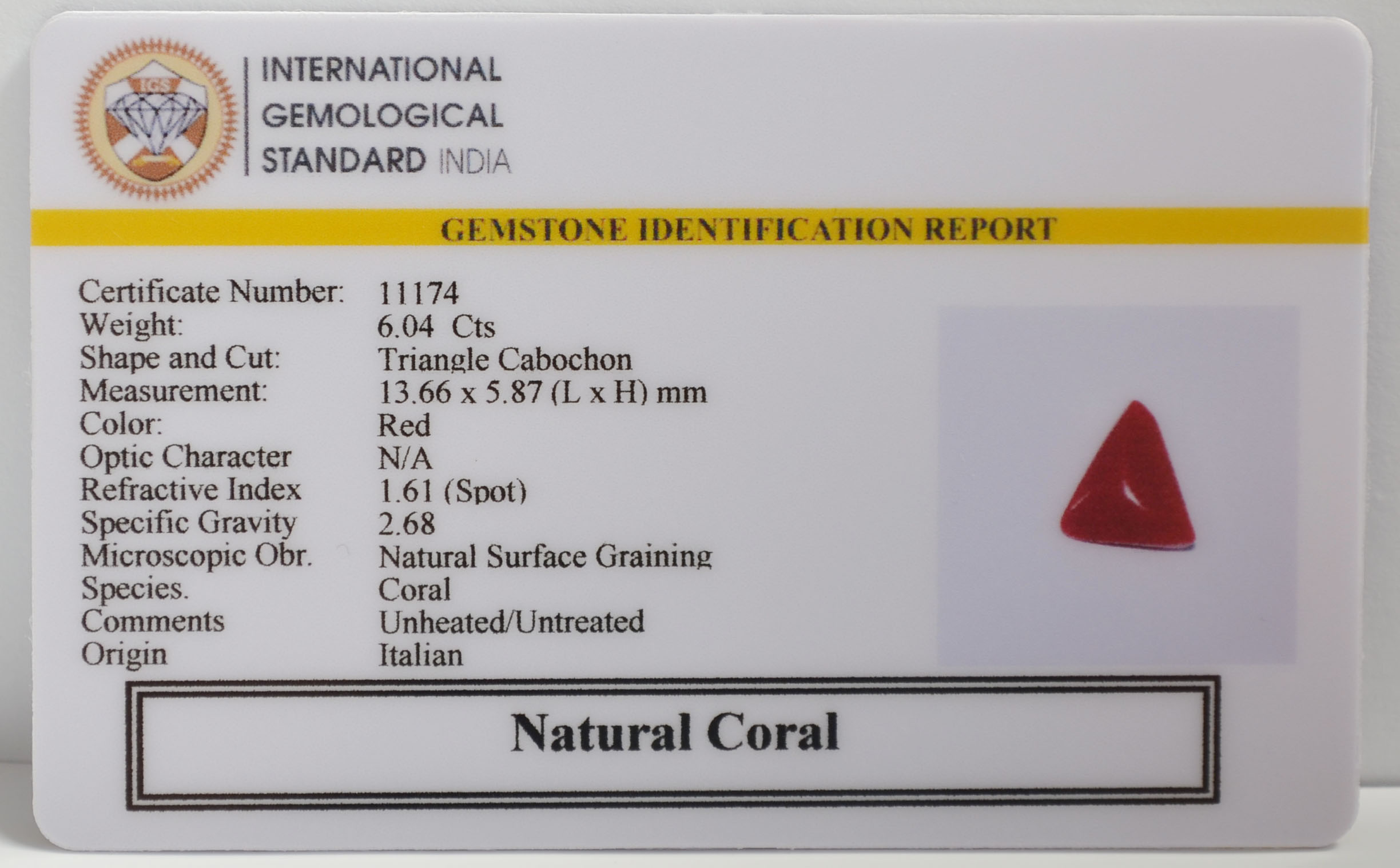 CRLG6307 2 CORAL 6.04 Ct.