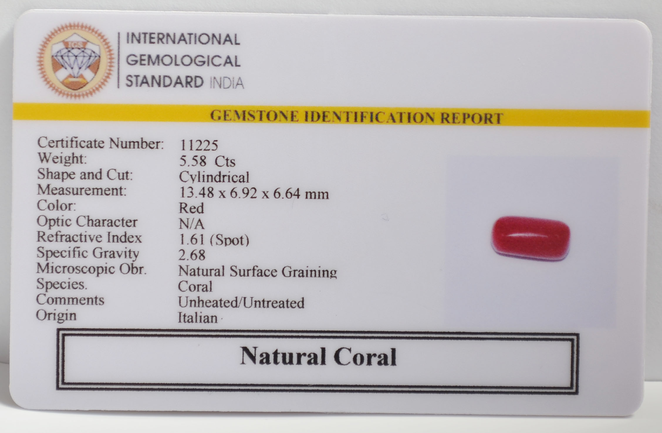 CRLG6314 2 CORAL 5.58 Ct.