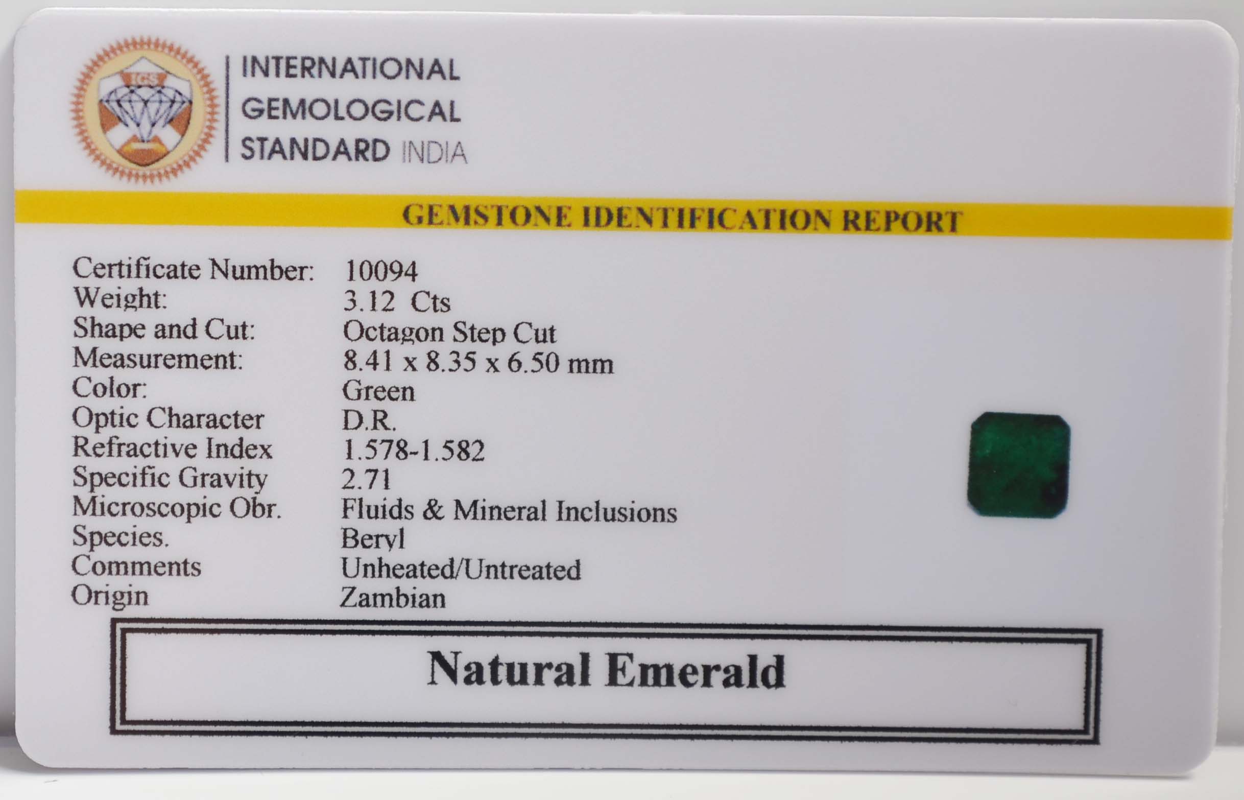 EMR22101 2 EMERALD 3.12 Ct.