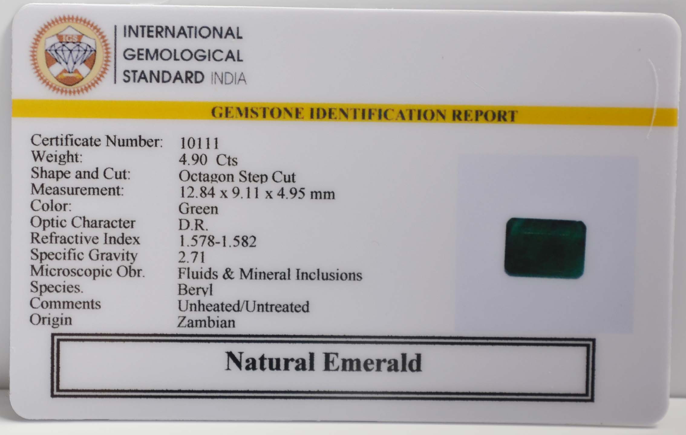 EMR22112 2 EMERALD 4.9 Ct.