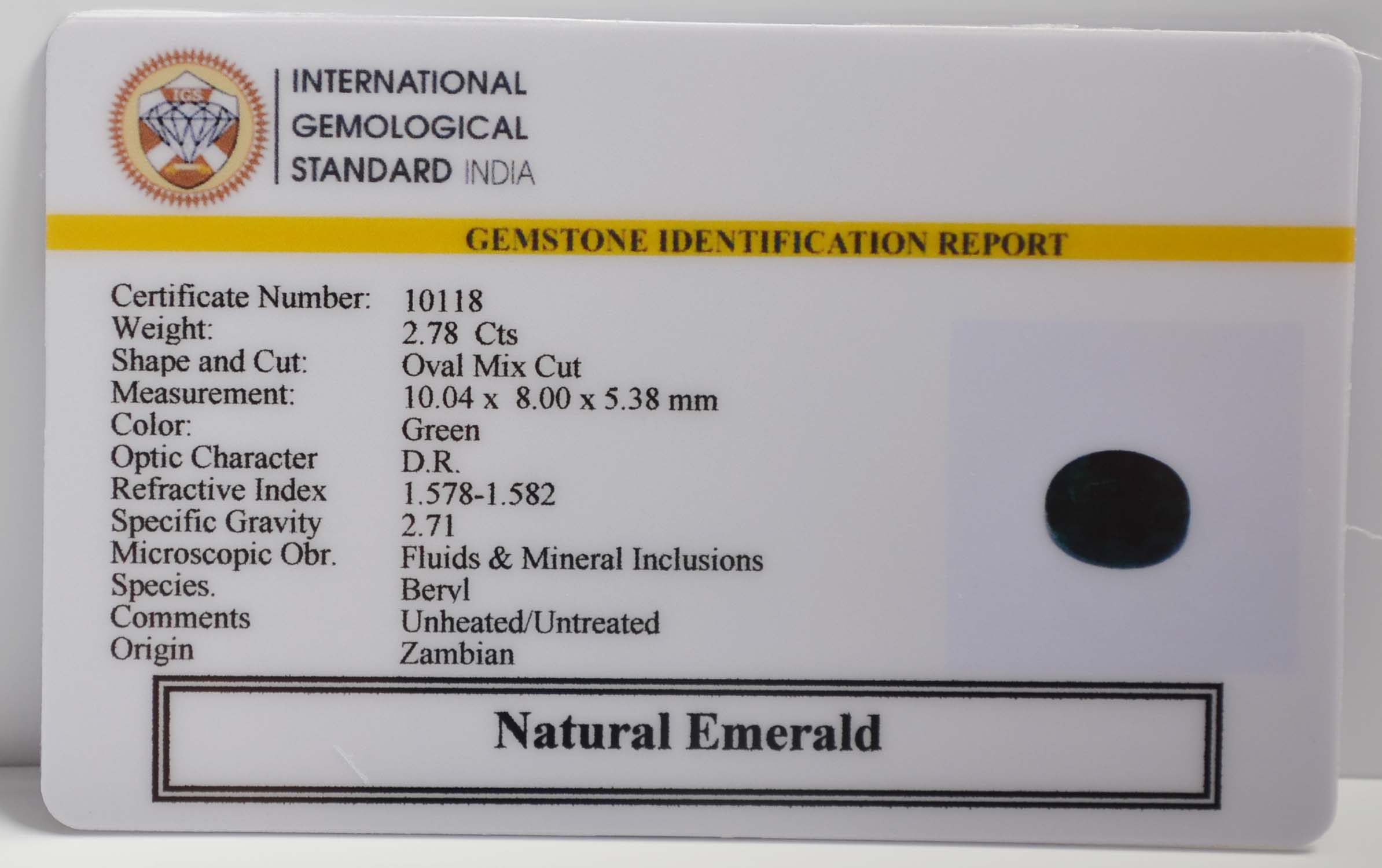 EMR22114 2 EMERALD 2.78 Ct.