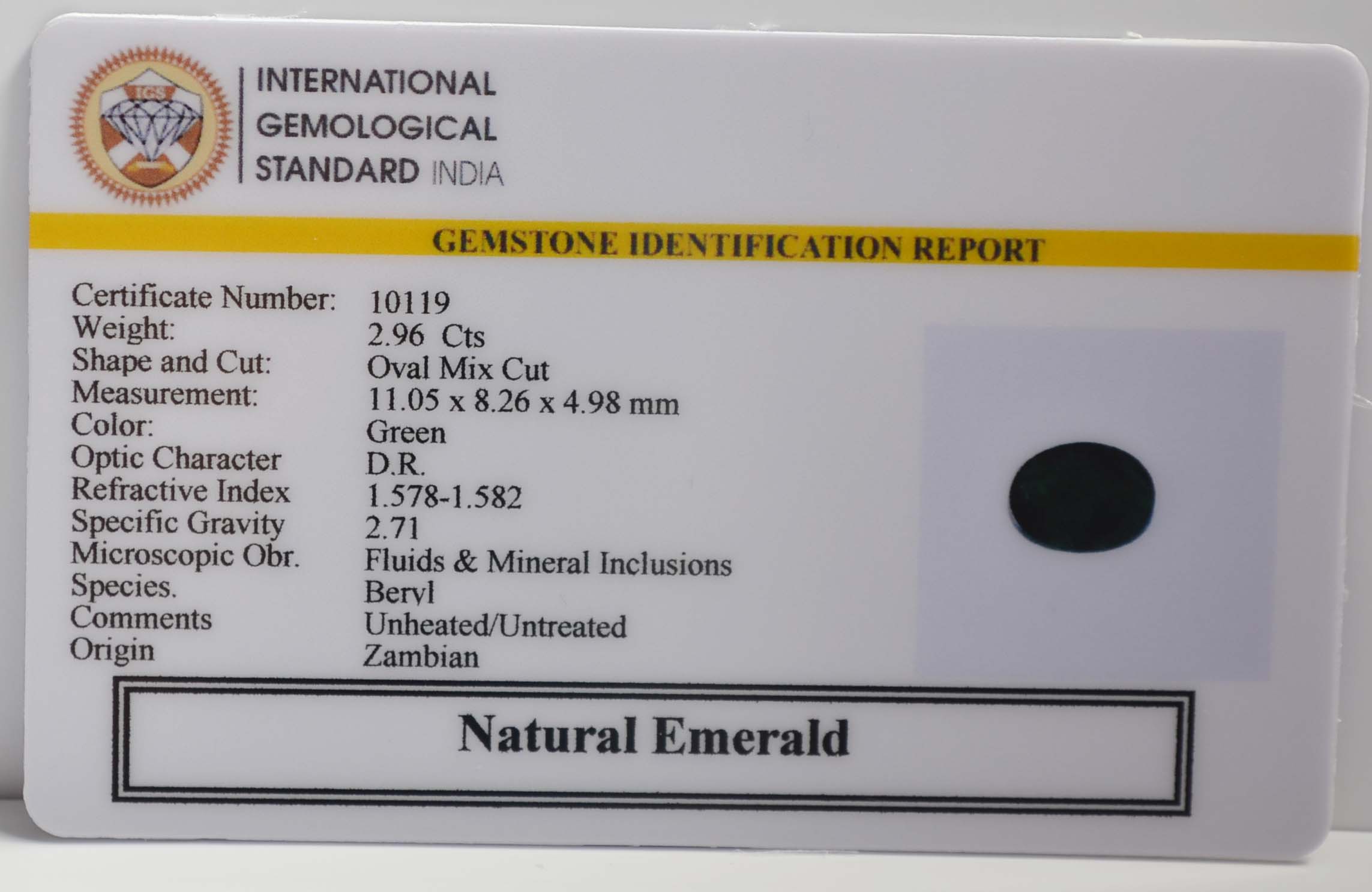 EMR22115 2 EMERALD 2.96 Ct.