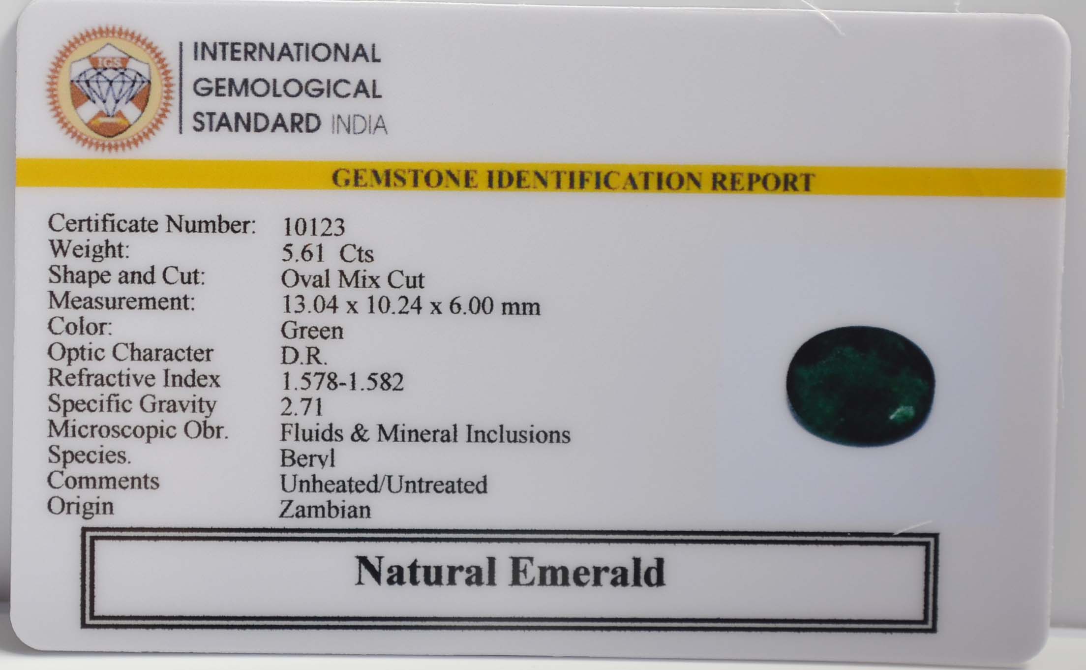 EMR22118 2 EMERALD 5.61 Ct.