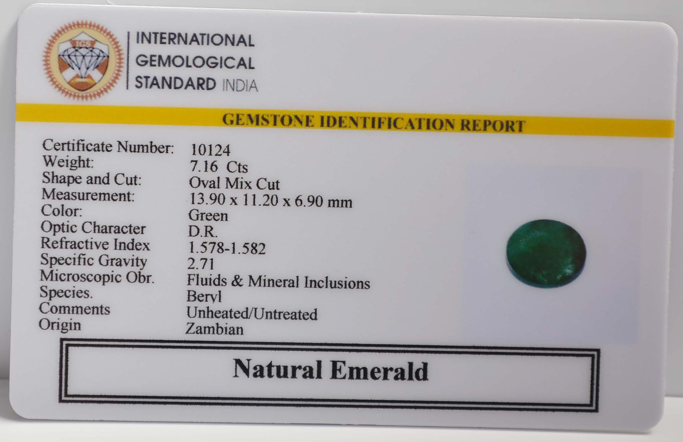 EMR22119 2 EMERALD 7.16 Ct.