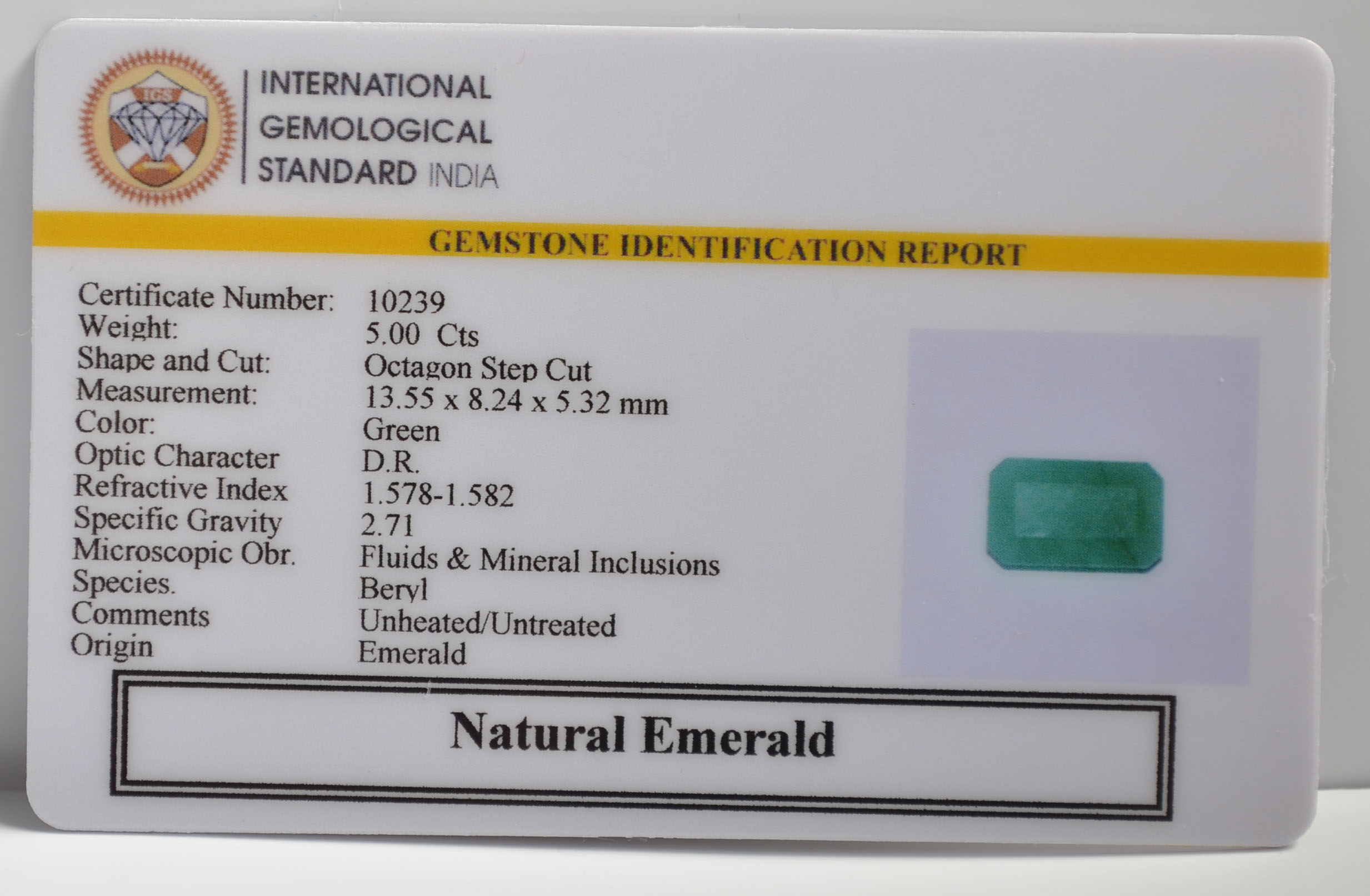 EMR22152 2 EMERALD 5 Ct.
