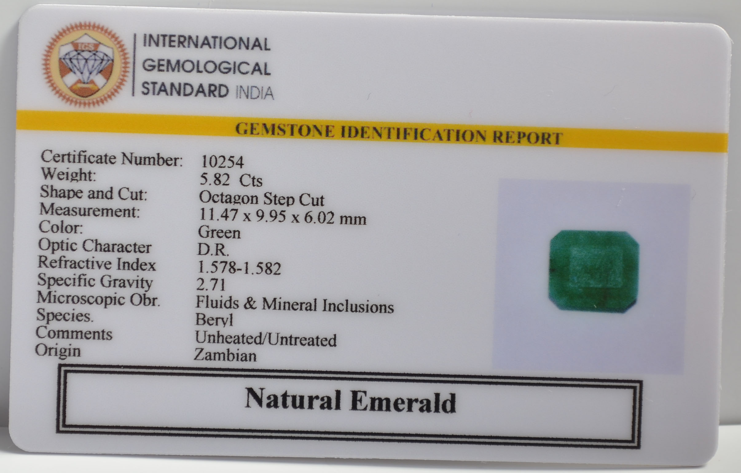 EMR22165 2 EMERALD 5.82 Ct.