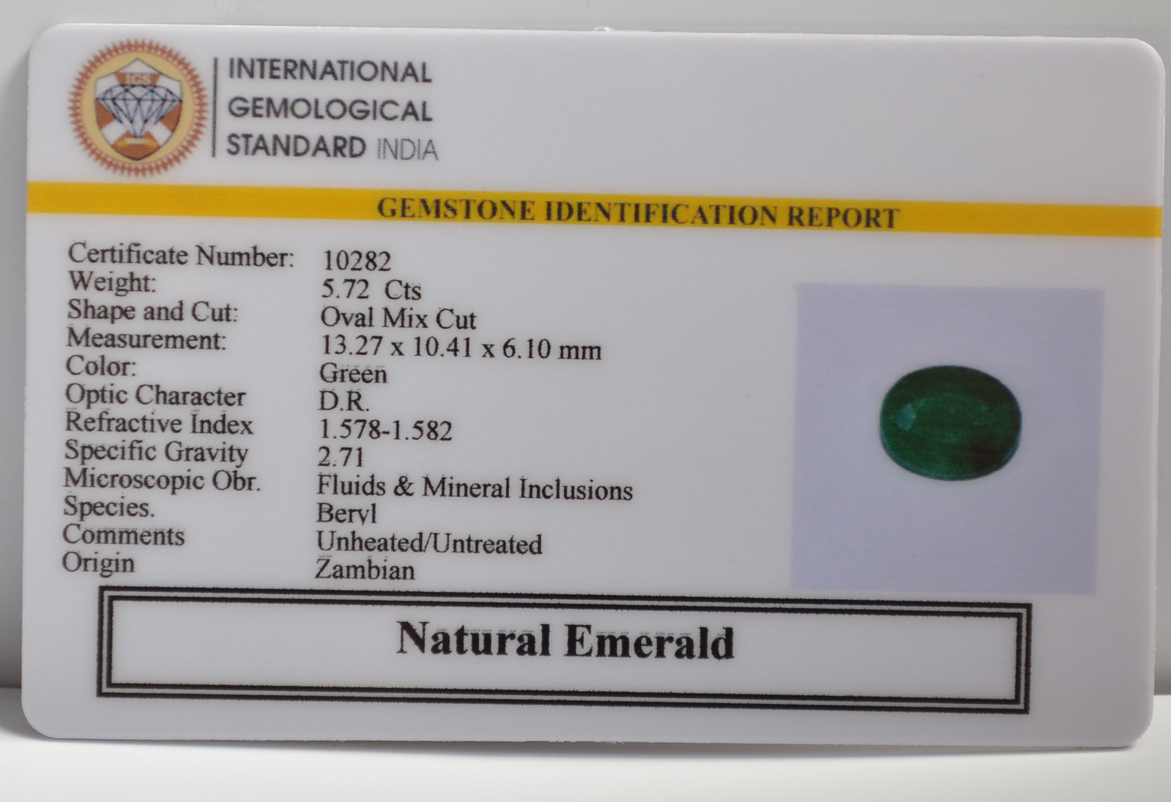EMR22183 2 EMERALD 5.72 Ct.