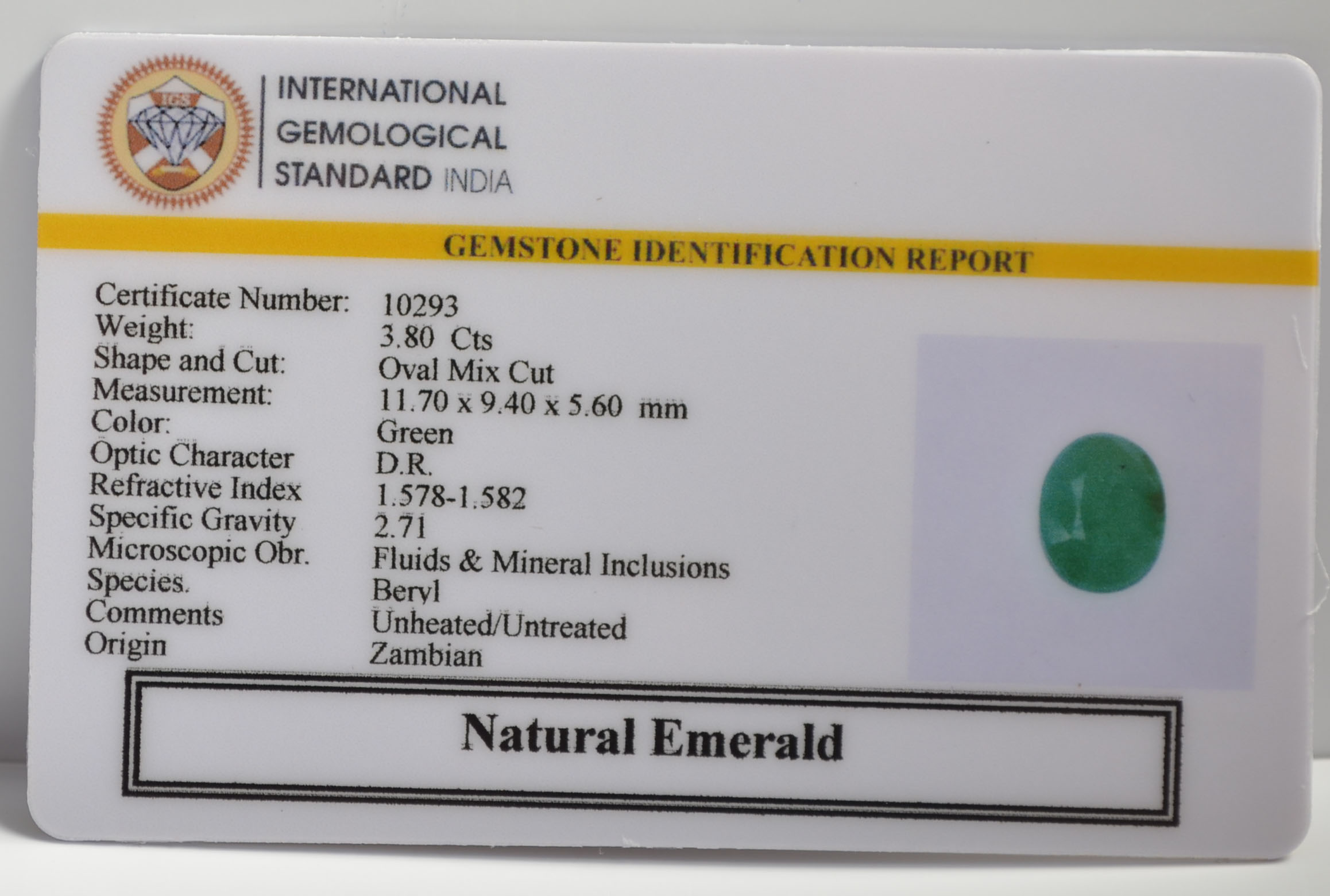 EMR22189 2 EMERALD 3.8 Ct.