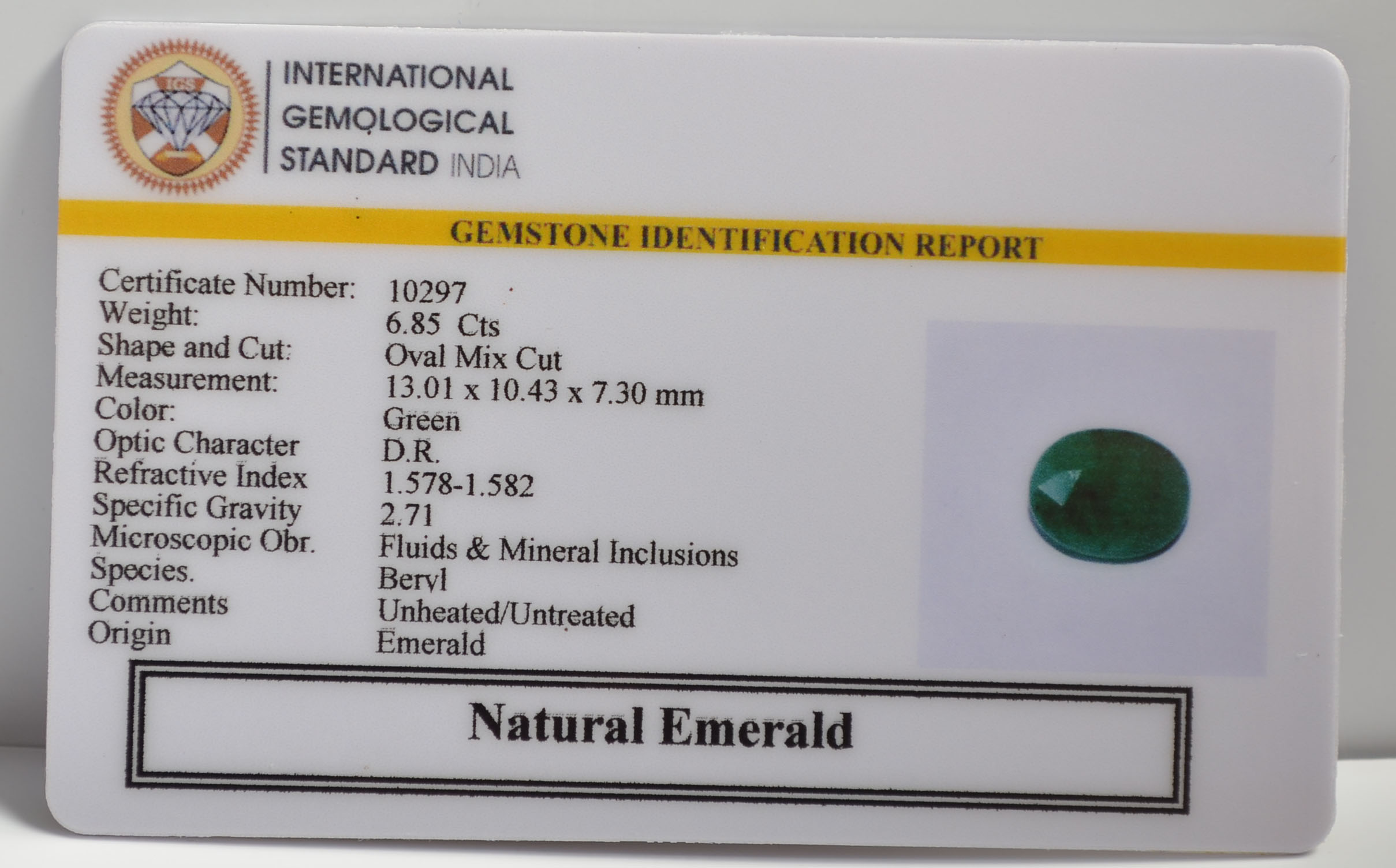 EMR22192 2 EMERALD 6.85 Ct.
