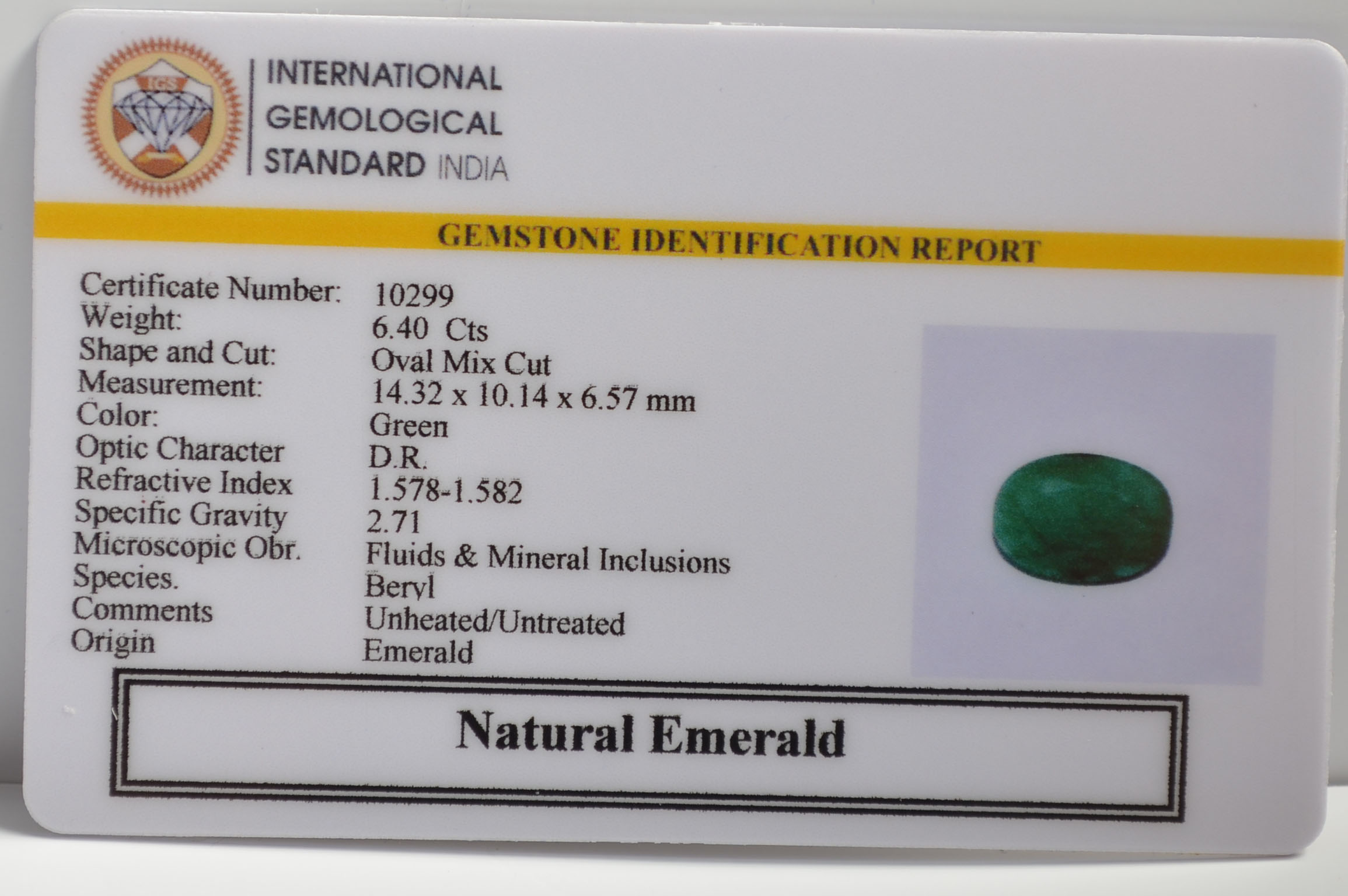 EMR22194 2 EMERALD 6.4 Ct.