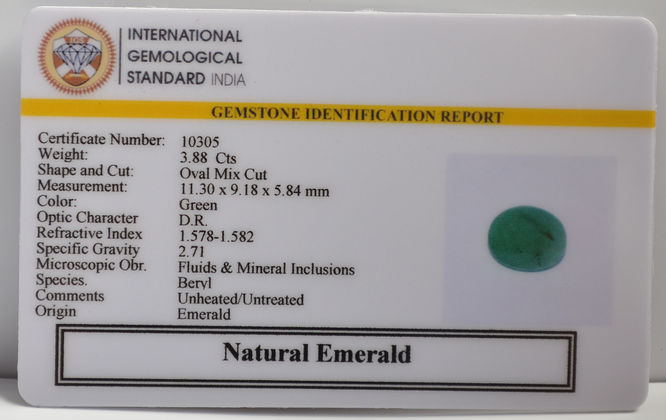 EMR22199 2 EMERALD 3.88 Ct.