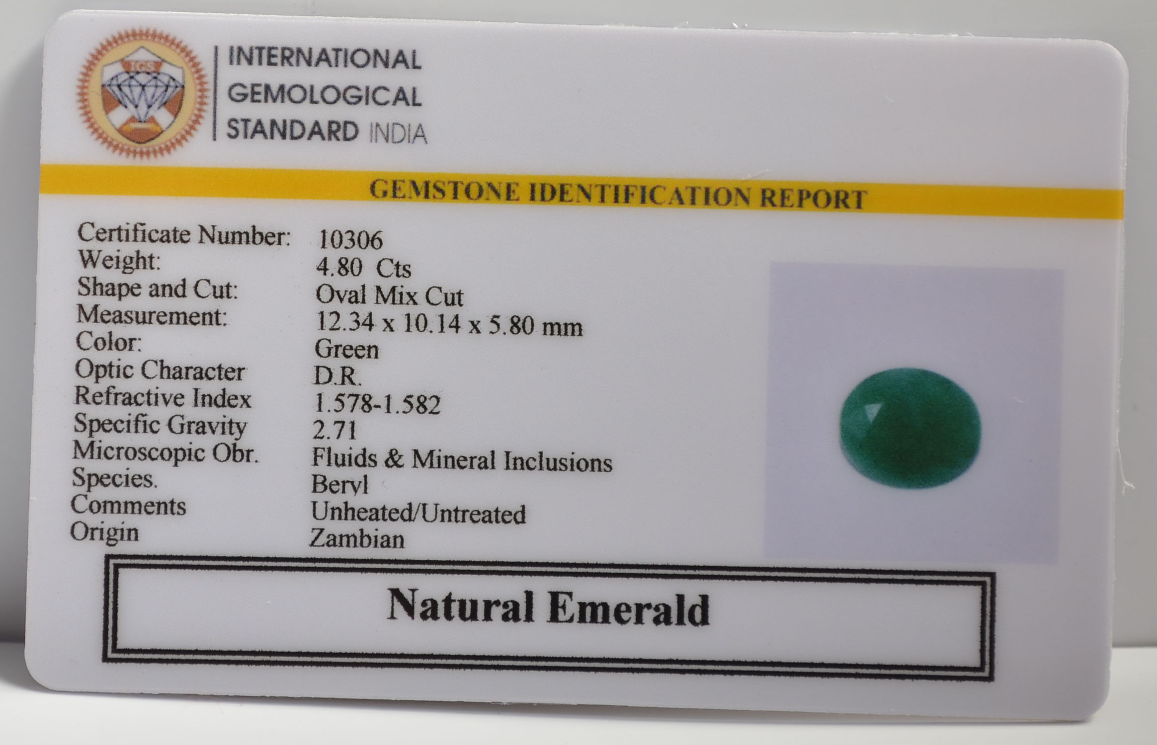 EMR22200 2 EMERALD 4.8 Ct.