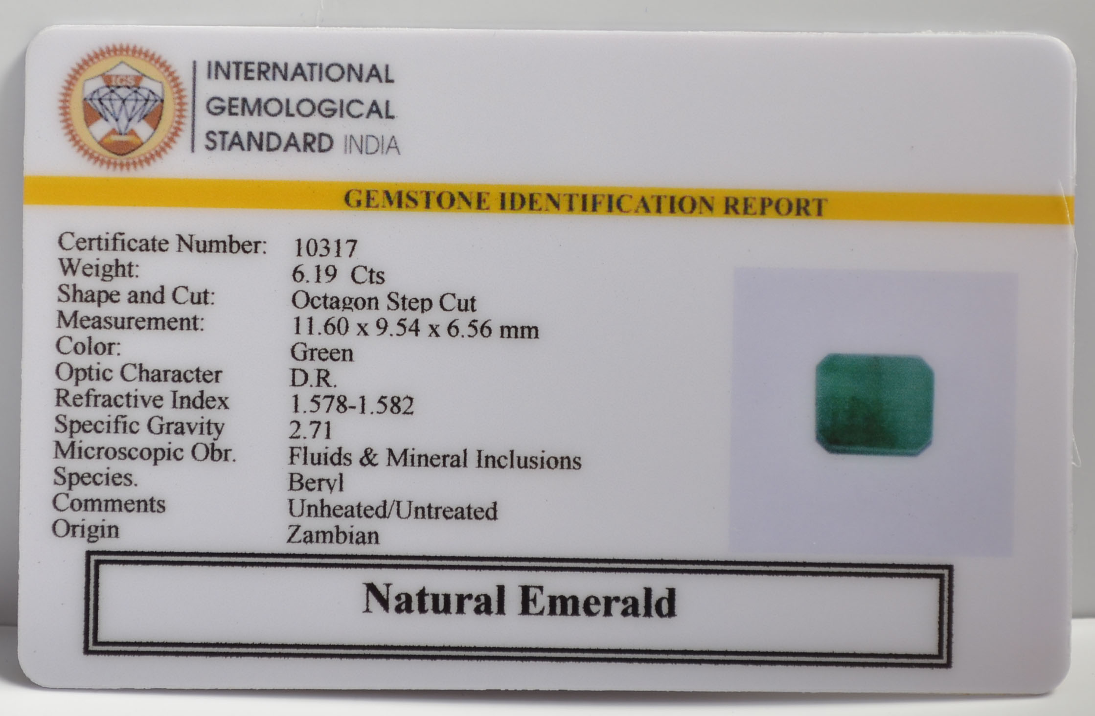 EMR22210 2 EMERALD 6.19 Ct.