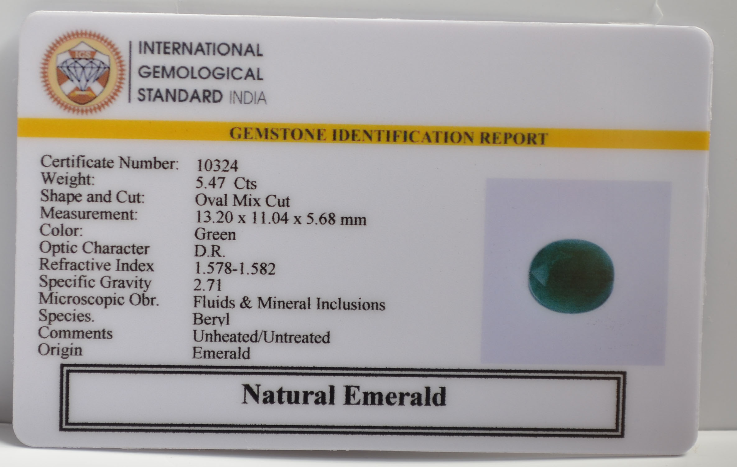 EMR22216 2 EMERALD 5.47 Ct.