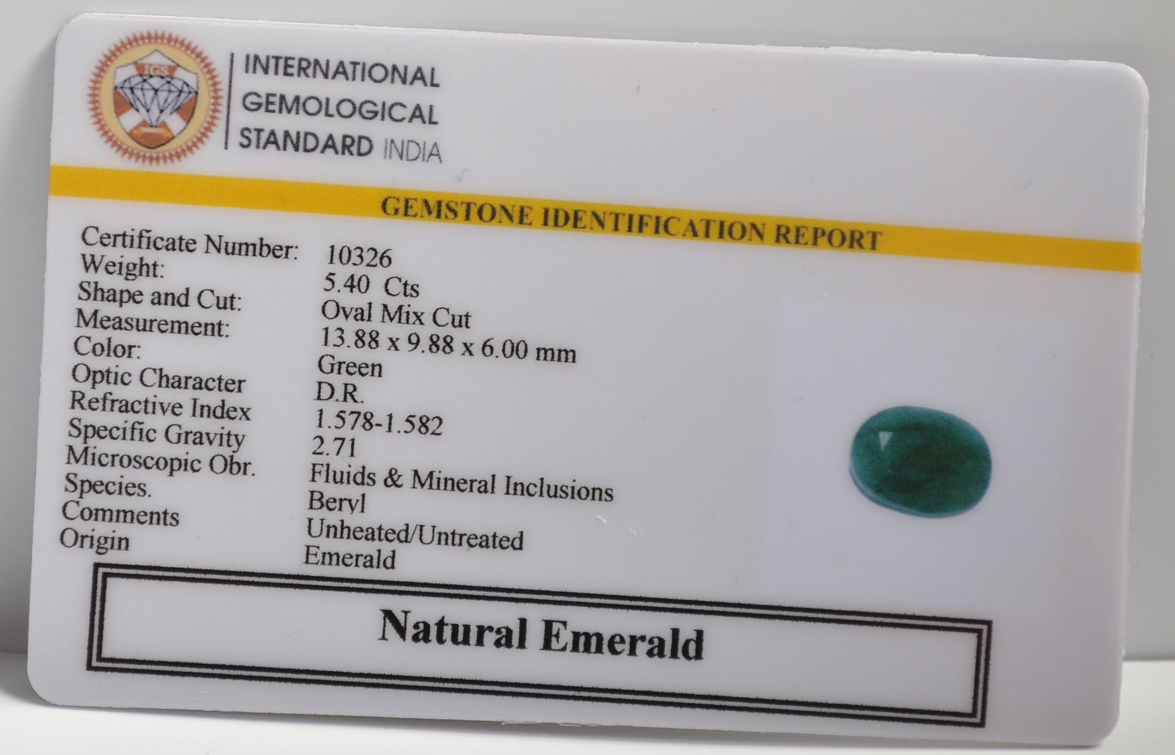 EMR22218 2 EMERALD 5.4 Ct.