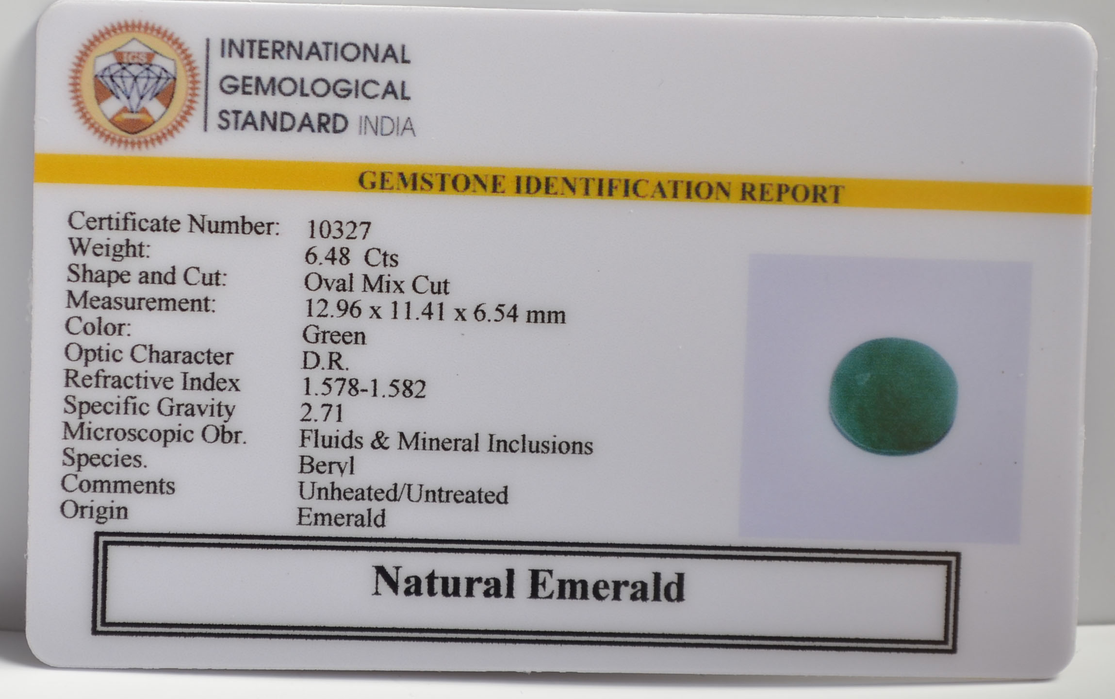 EMR22219 2 EMERALD 6.48 Ct.