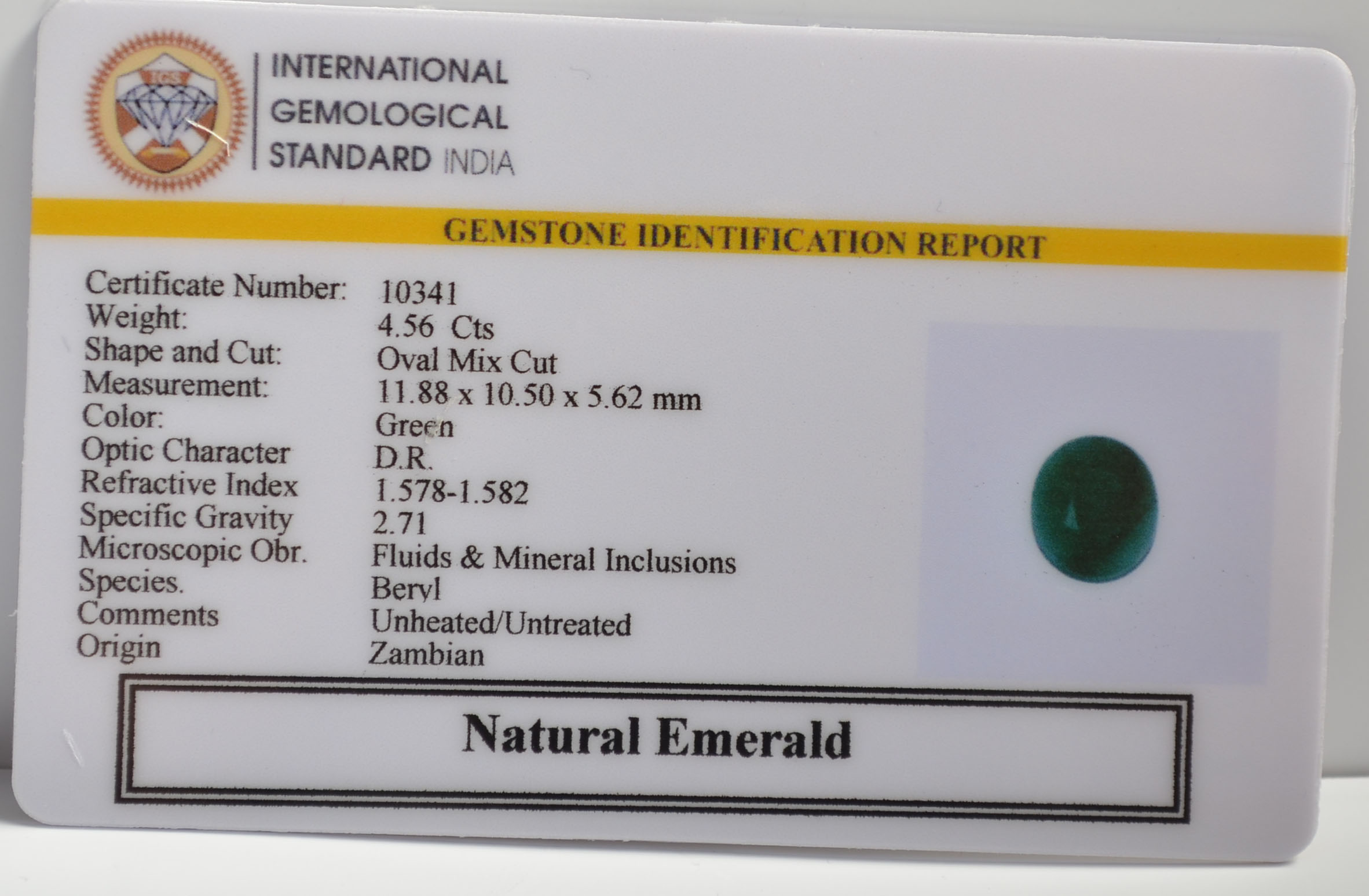 EMR22230 2 EMERALD 4.56 Ct.