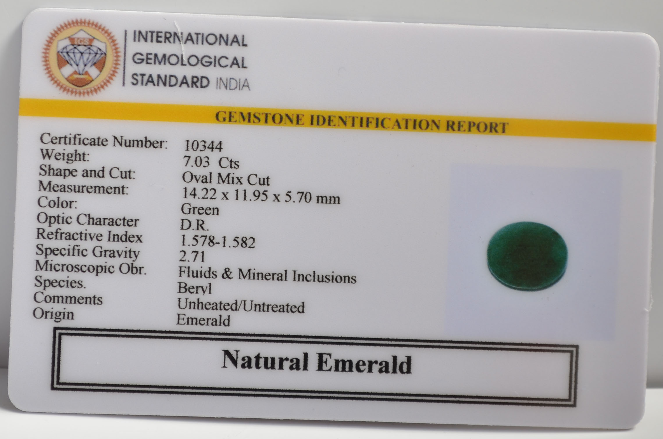 EMR22232 2 EMERALD 7.03 Ct.