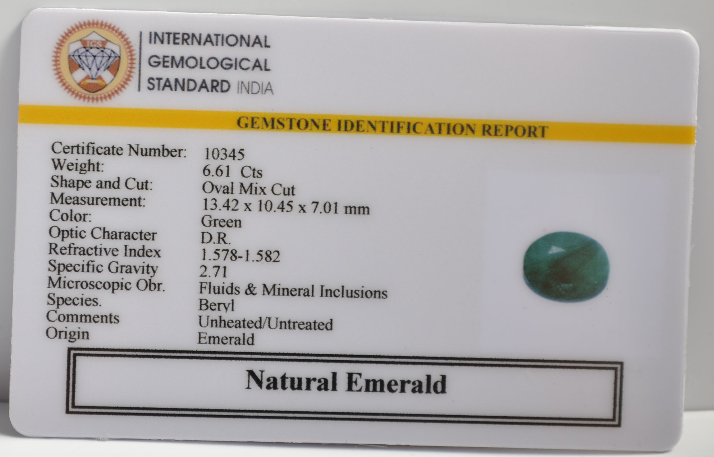 EMR22233 2 EMERALD 6.61 Ct.