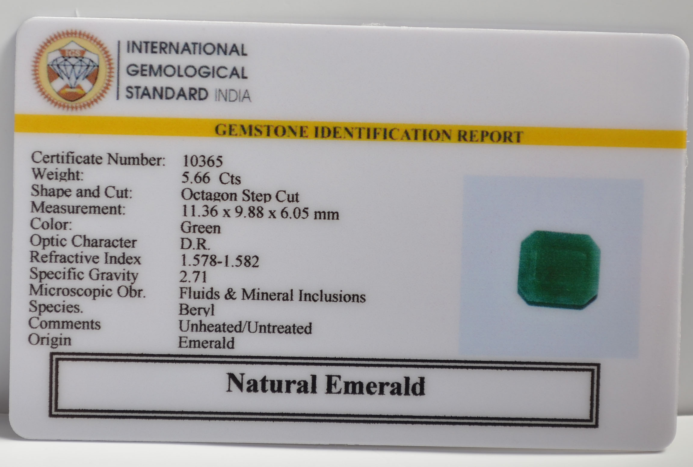 EMR22251 2 EMERALD 5.66 Ct.