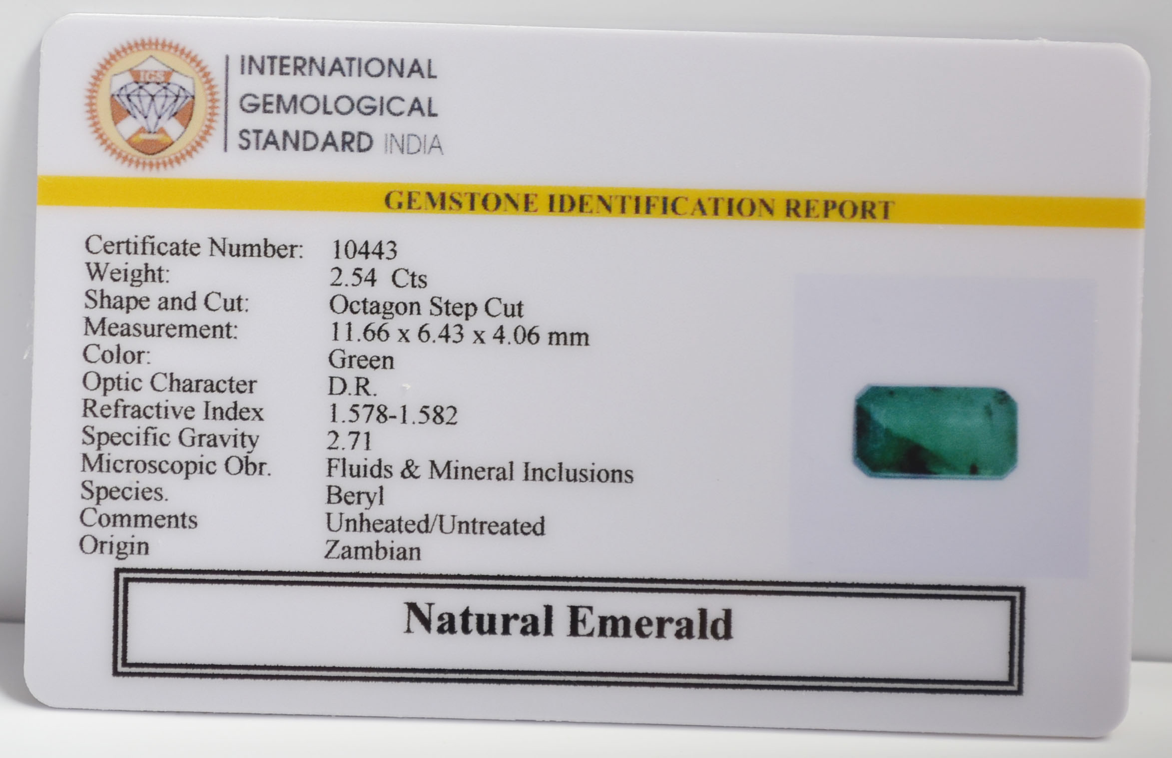 EMR22274 2 EMERALD 2.54 Ct.