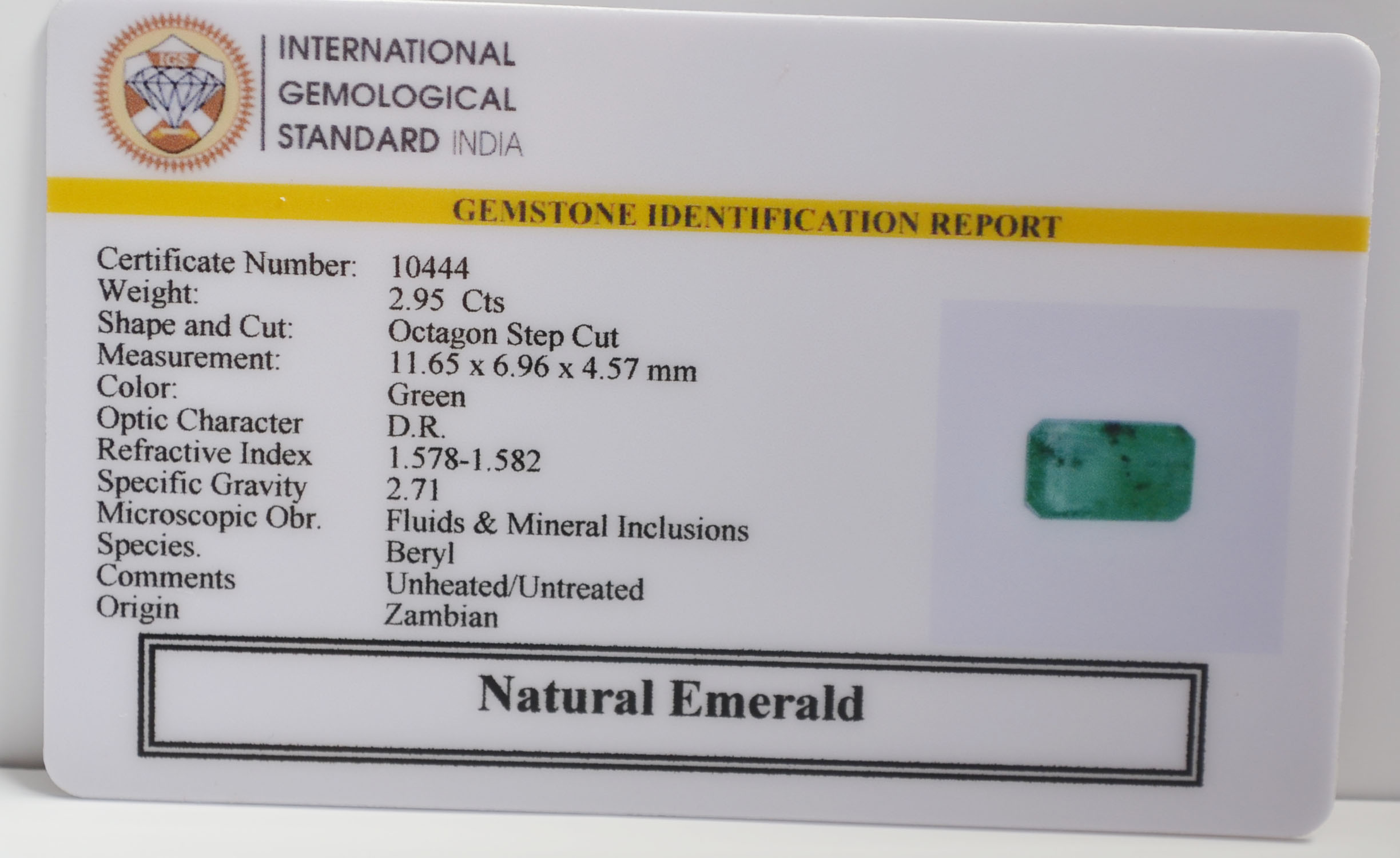EMR22275 2 EMERALD 2.95 Ct.