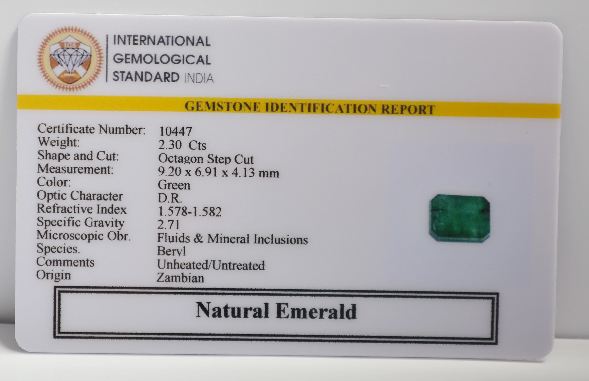 EMR22278 2 EMERALD 2.3 Ct.