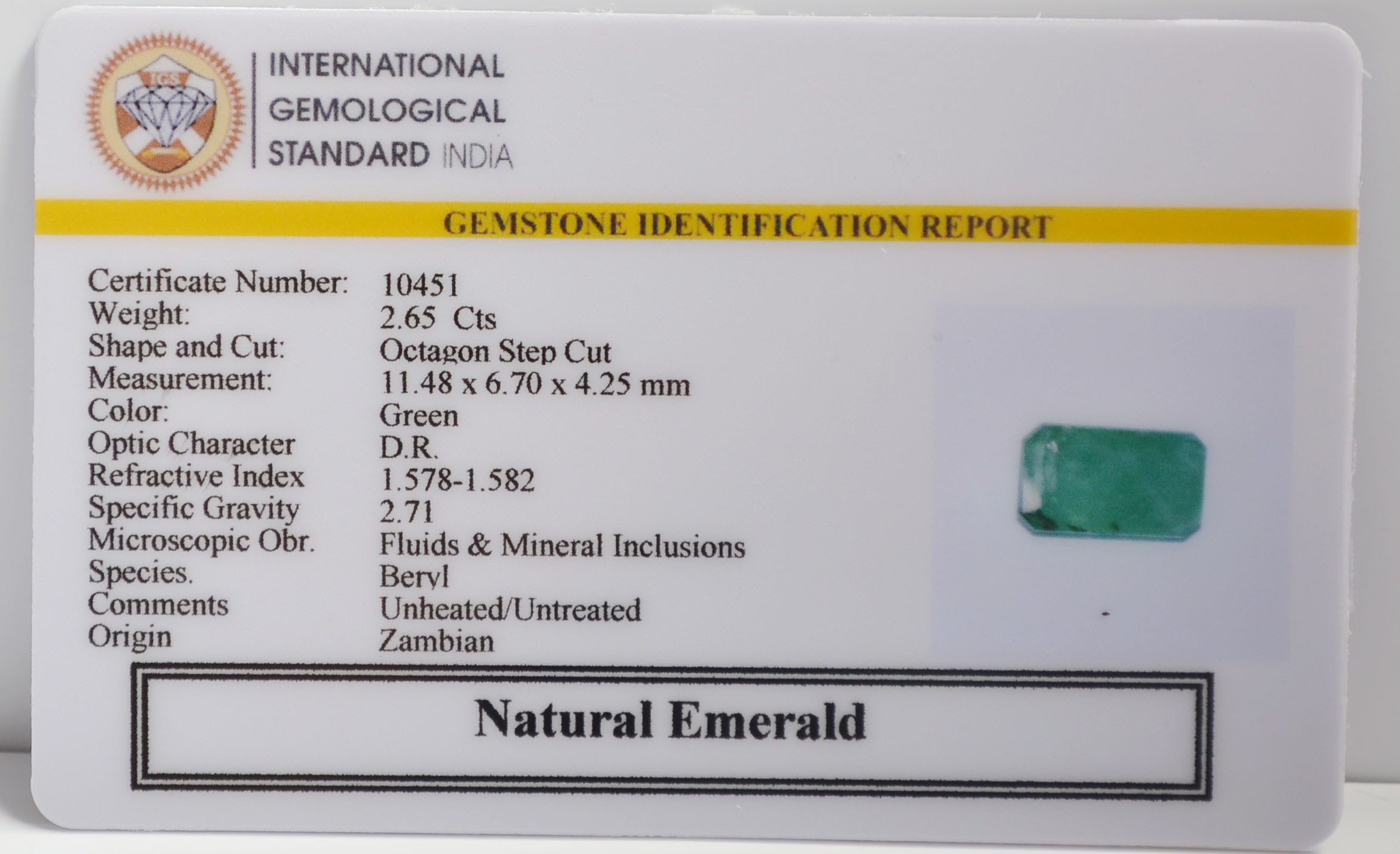 EMR22281 2 EMERALD 2.65 Ct.